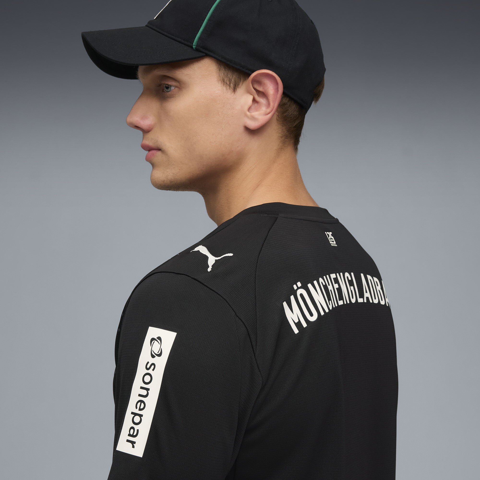 PUMA Borussia MÃ¶nchengladbach 25/26 derde voetbalshirt voor Heren, Zwart/Wit, Maat 3XL thumbnail 2