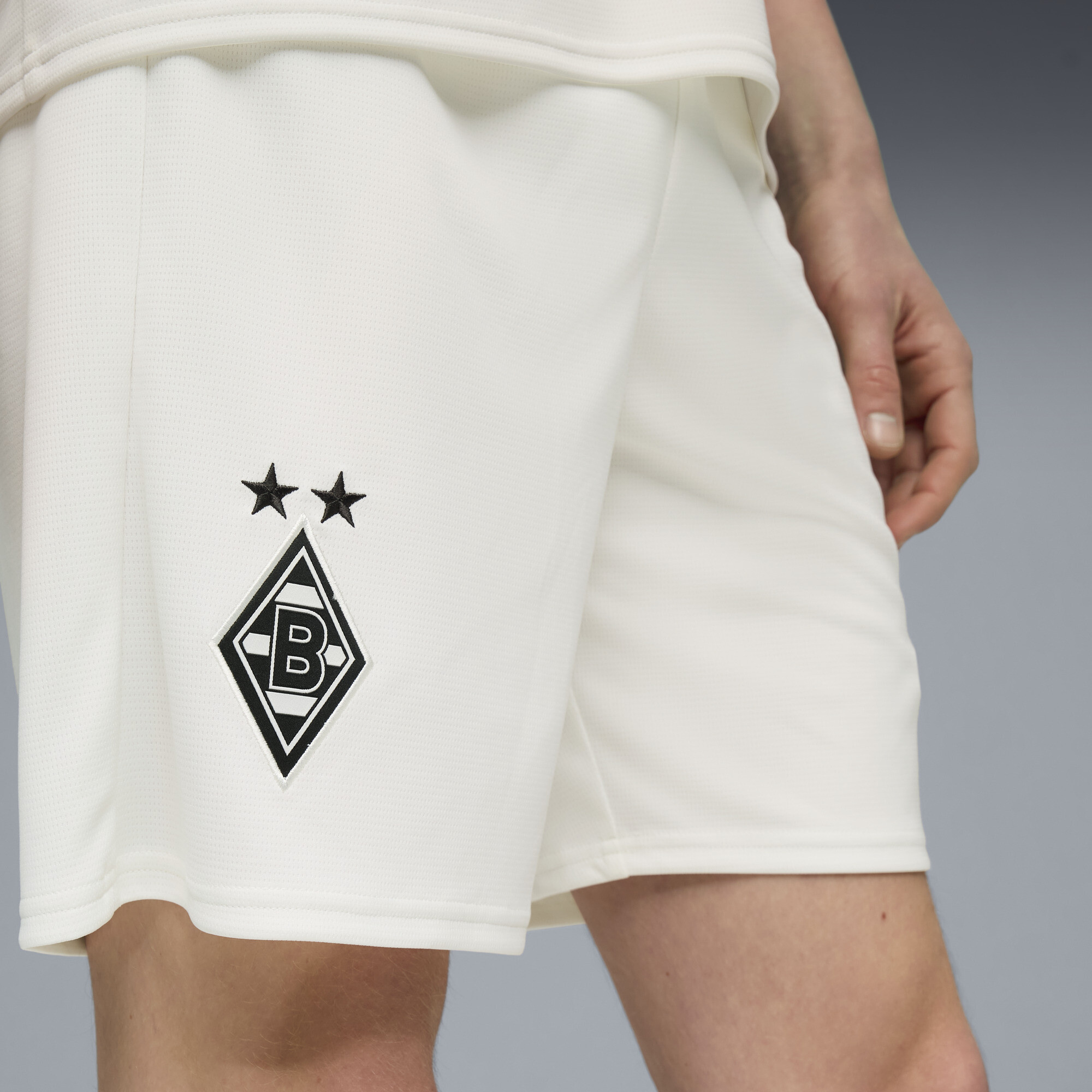 PUMA Borussia MÃ¶nchengladbach 25/26 short voor Heren, Zwart/Wit, Maat L thumbnail 5