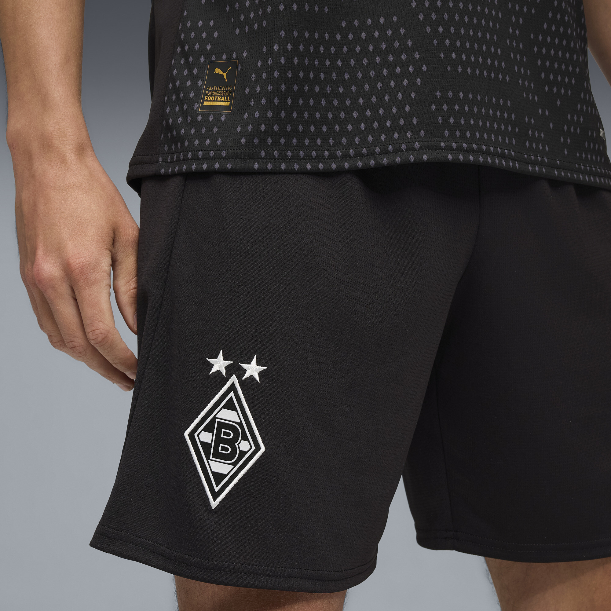 PUMA Borussia MÃ¶nchengladbach 25/26 short voor Heren, Zwart/Wit, Maat M thumbnail 5