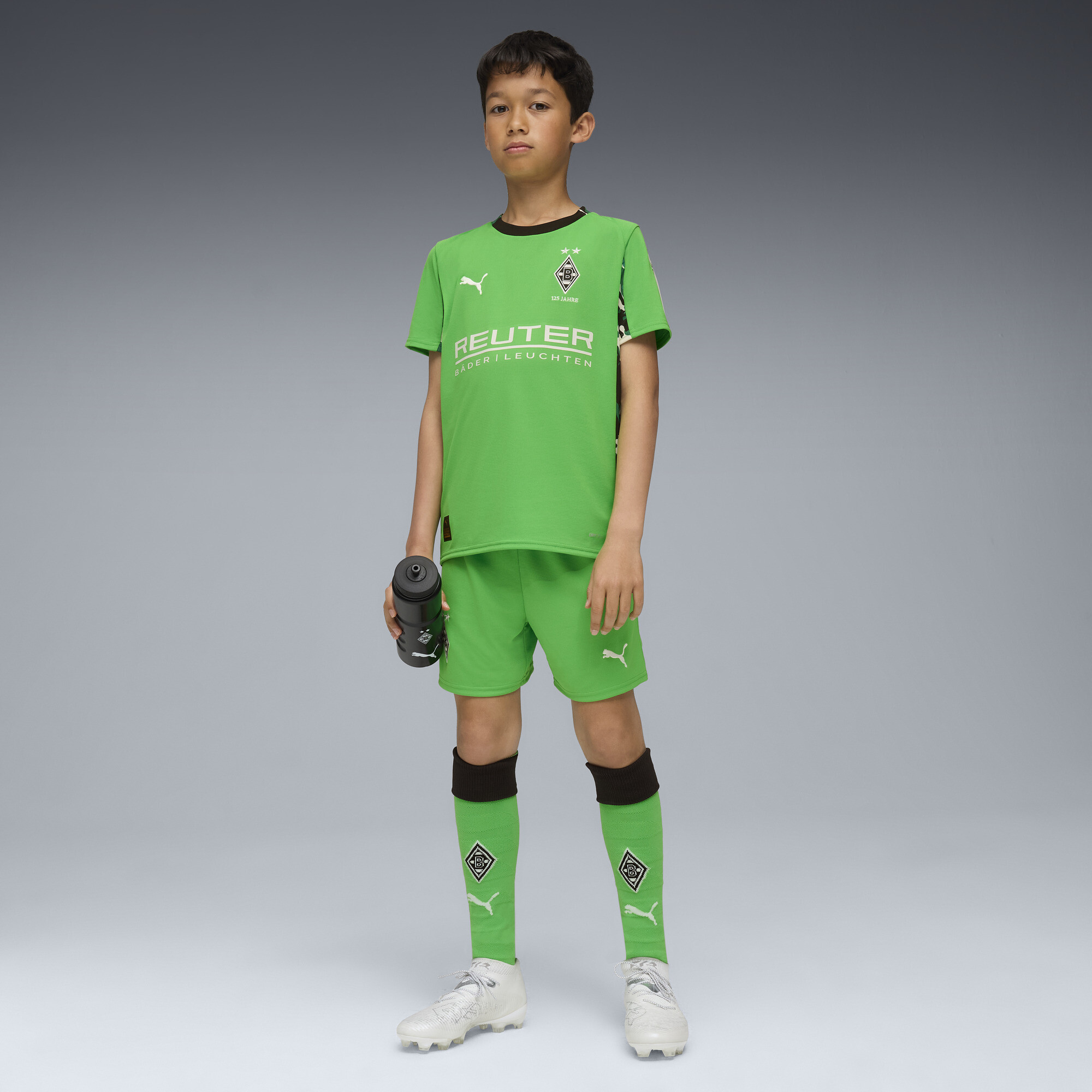 PUMA Borussia MÃ¶nchengladbach 25/26 sokken, Groen/Wit, Maat 7-8Y thumbnail 5