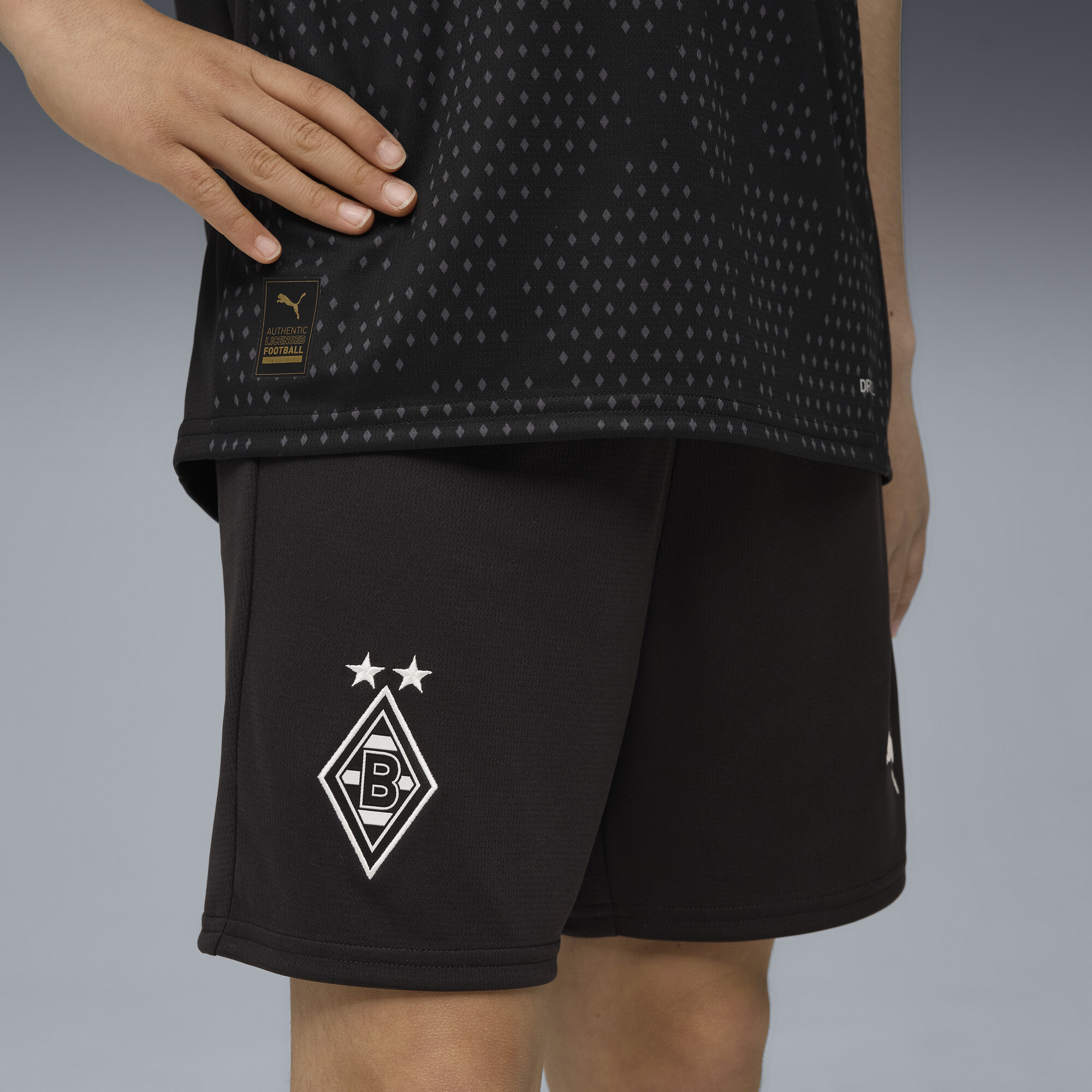 PUMA Borussia MÃ¶nchengladbach 25/26 sokken, Zwart/Wit, Maat 7-8Y thumbnail 6