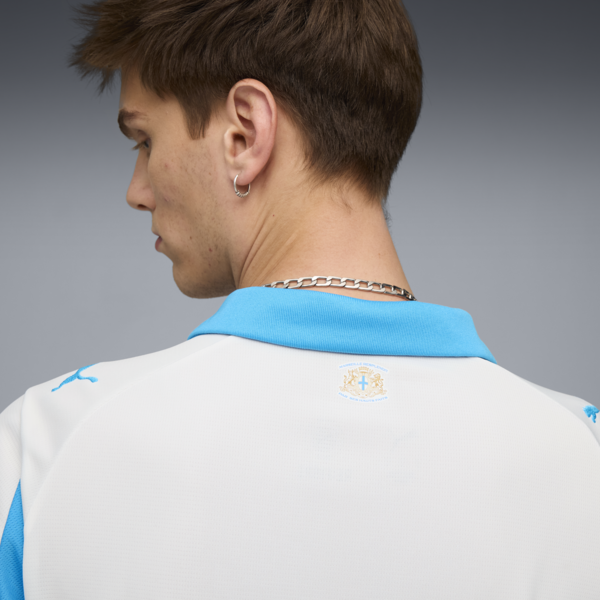 Olympique de Marseille 25/26 Home Jersey Men, PUMA White-Bleu Azur, large-MEX