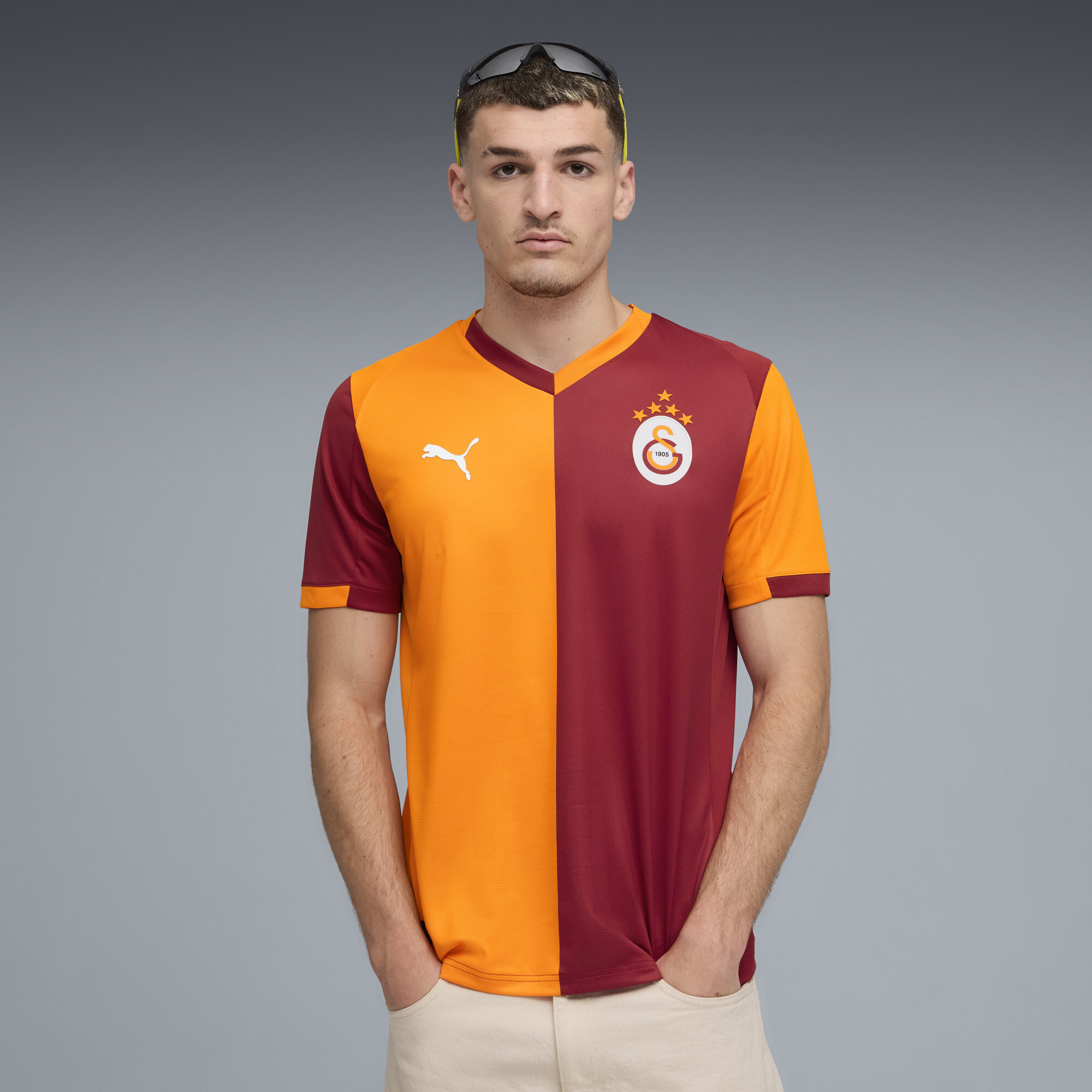 PUMA Galatasaray SK 25/26 thuisshirt voor Heren, Rood/Oranje, Maat XS thumbnail 7