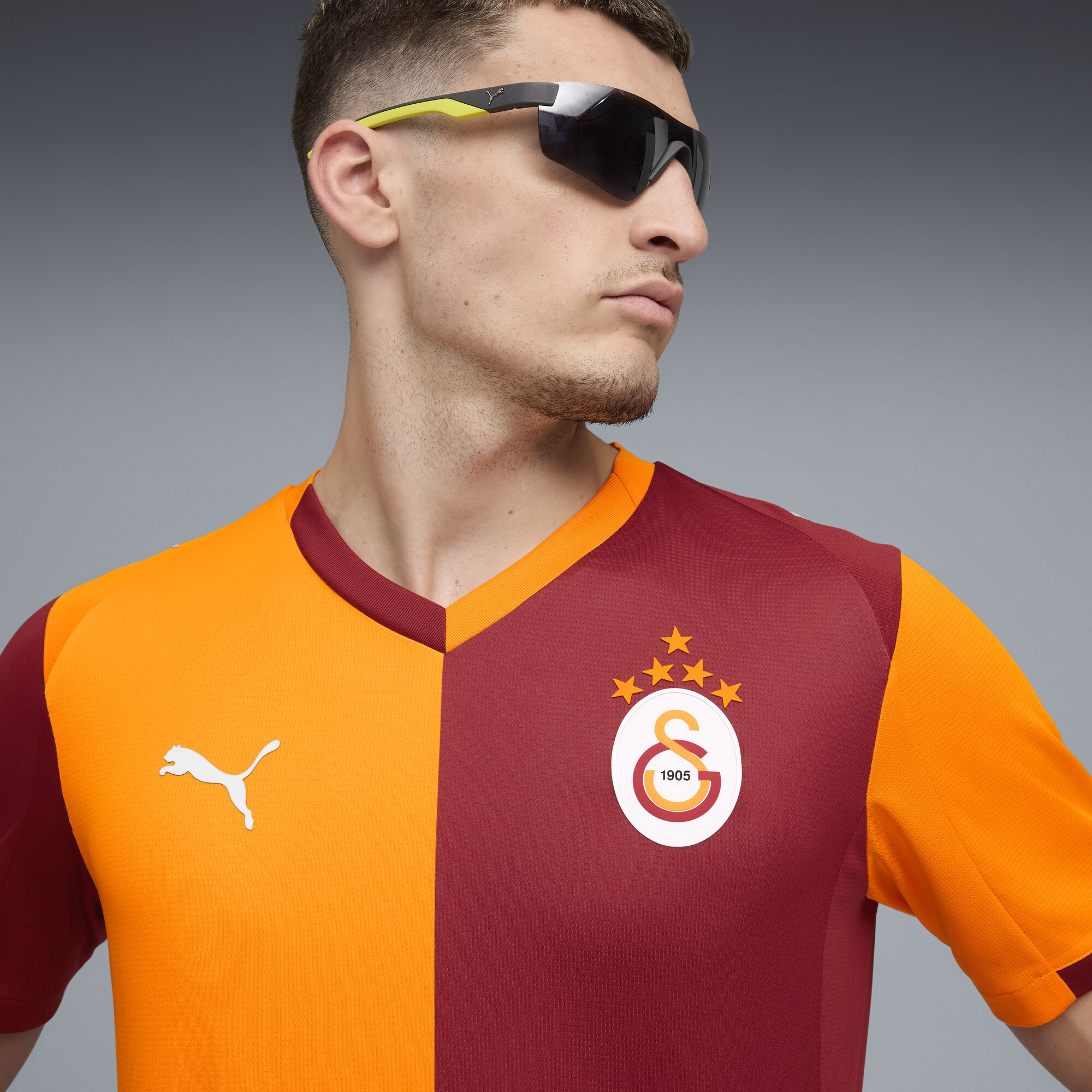 PUMA Galatasaray SK 25/26 thuisshirt voor Heren, Rood/Oranje, Maat XS thumbnail 6