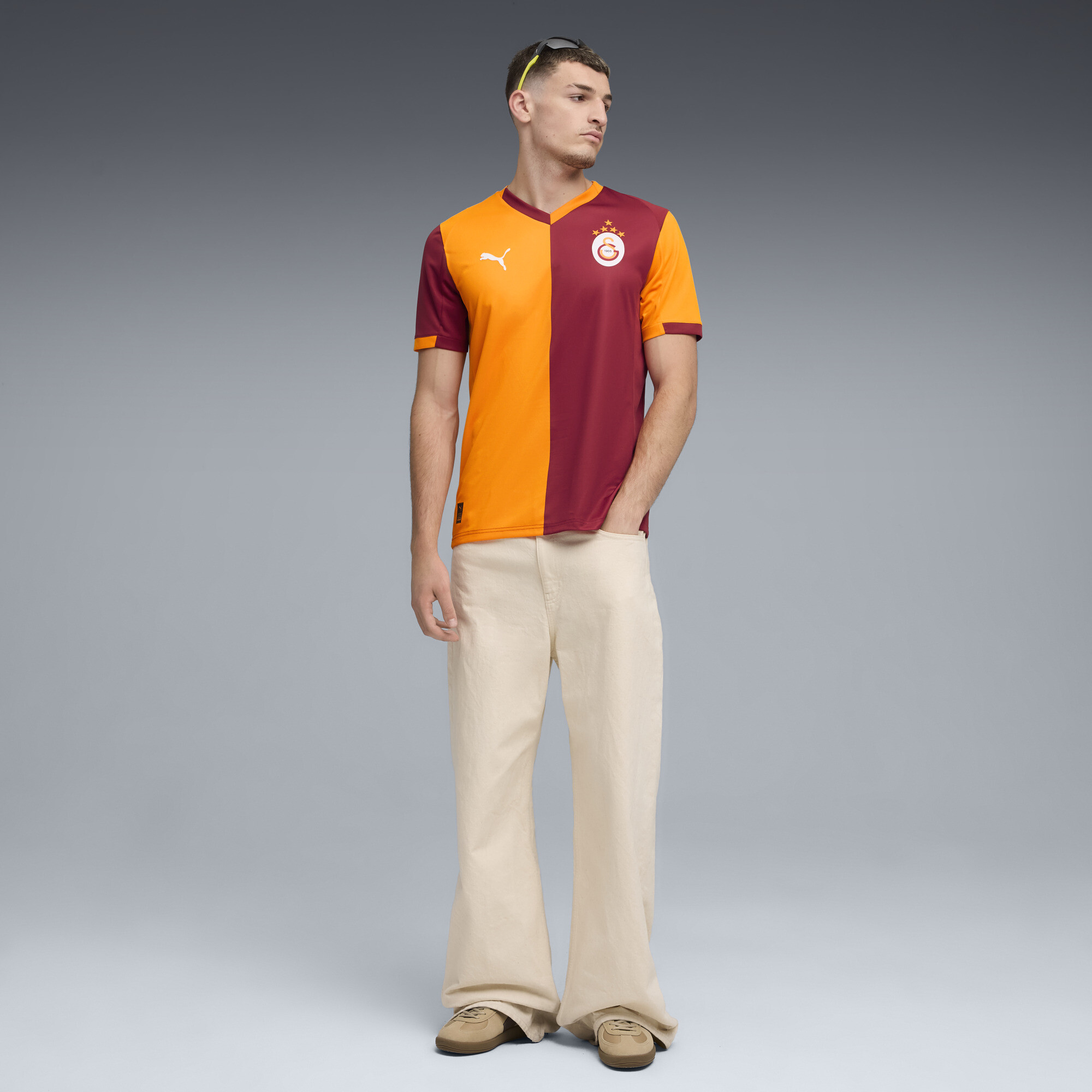 PUMA Galatasaray SK 25/26 thuisshirt voor Heren, Rood/Oranje, Maat XS thumbnail 5
