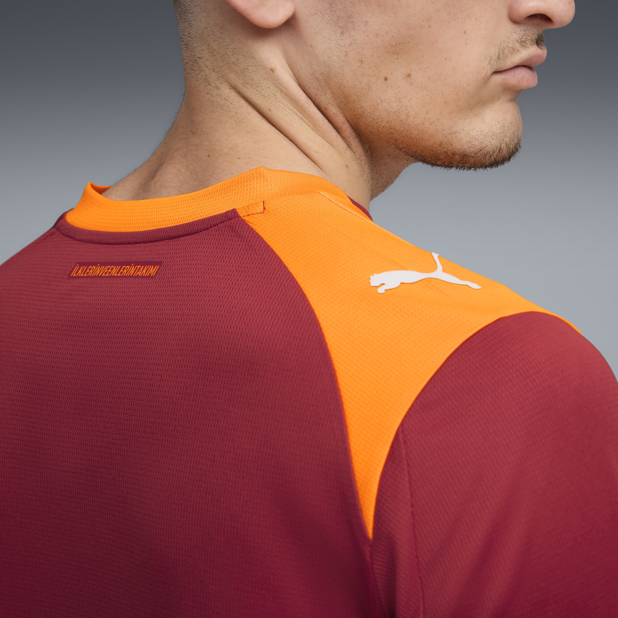 PUMA Galatasaray SK 25/26 thuisshirt voor Heren, Rood/Oranje, Maat XS thumbnail 3