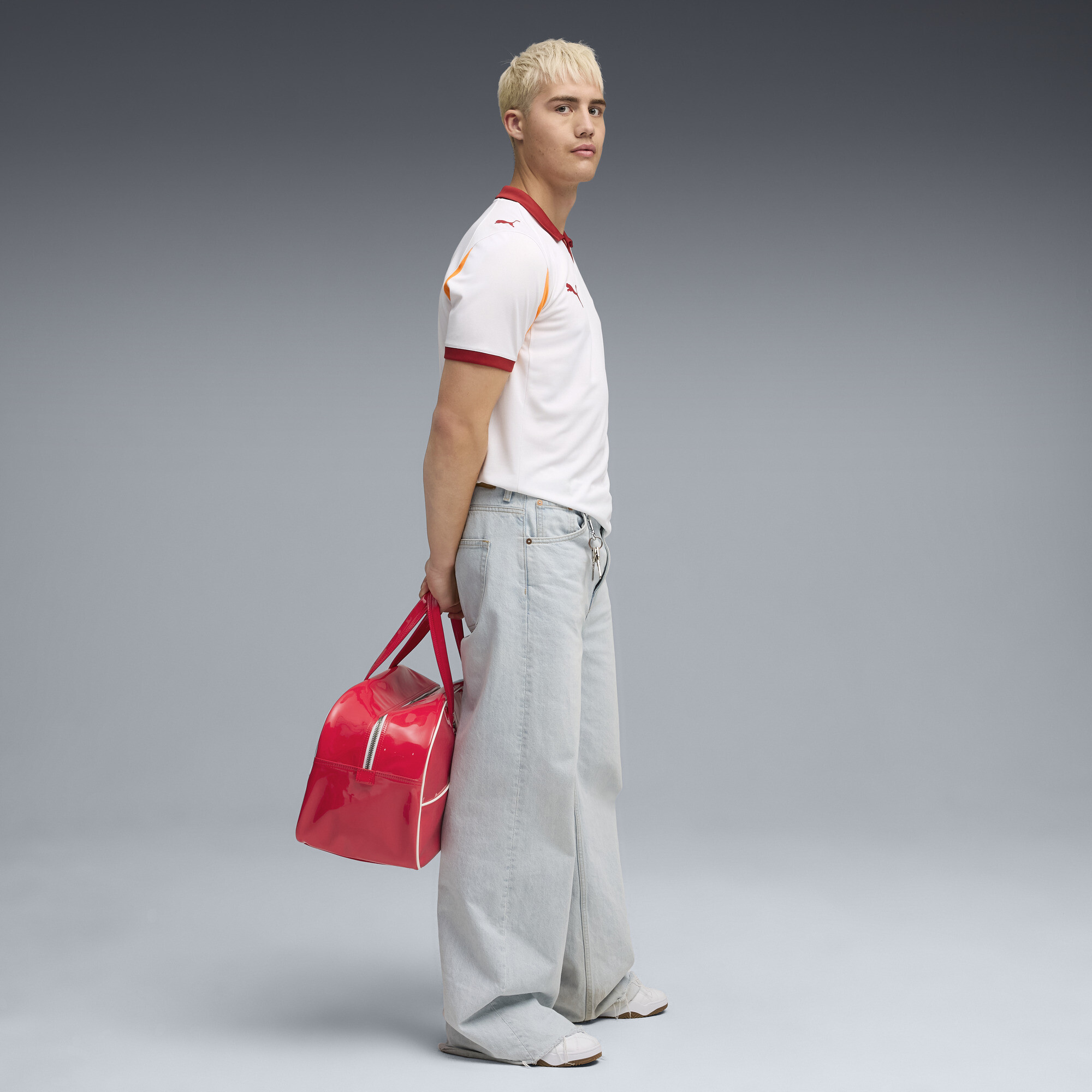 PUMA Galatasaray SK 25/26 uitshirt voor Heren, Wit/Oranje, Maat XS thumbnail 5