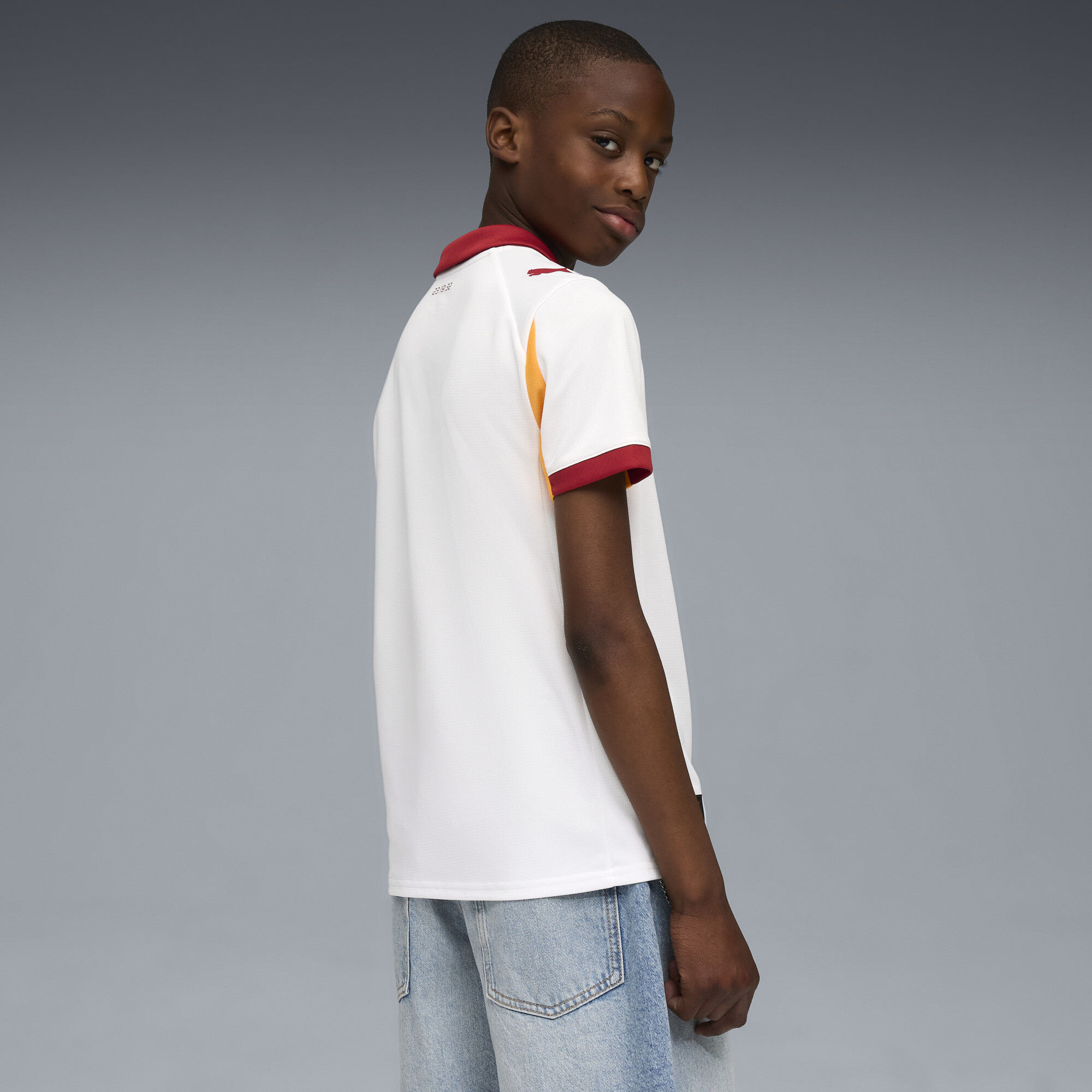 PUMA Galatasaray SK 25/26 uitshirt, Wit/Oranje, Maat 11-12Y thumbnail 5