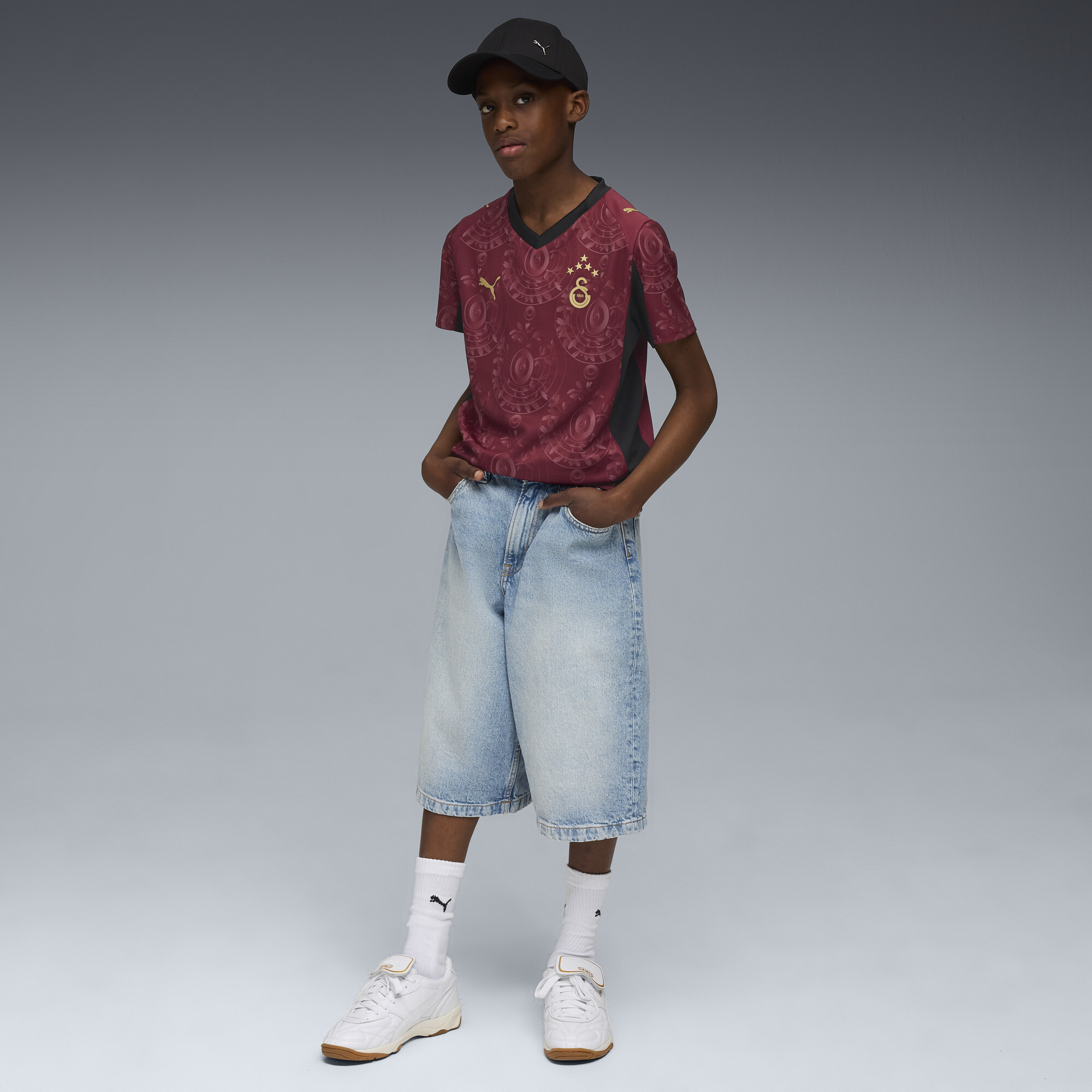 PUMA Galatasaray SK 25/26 derde shirt, Rood/Goud, Maat 15-16Y thumbnail 5