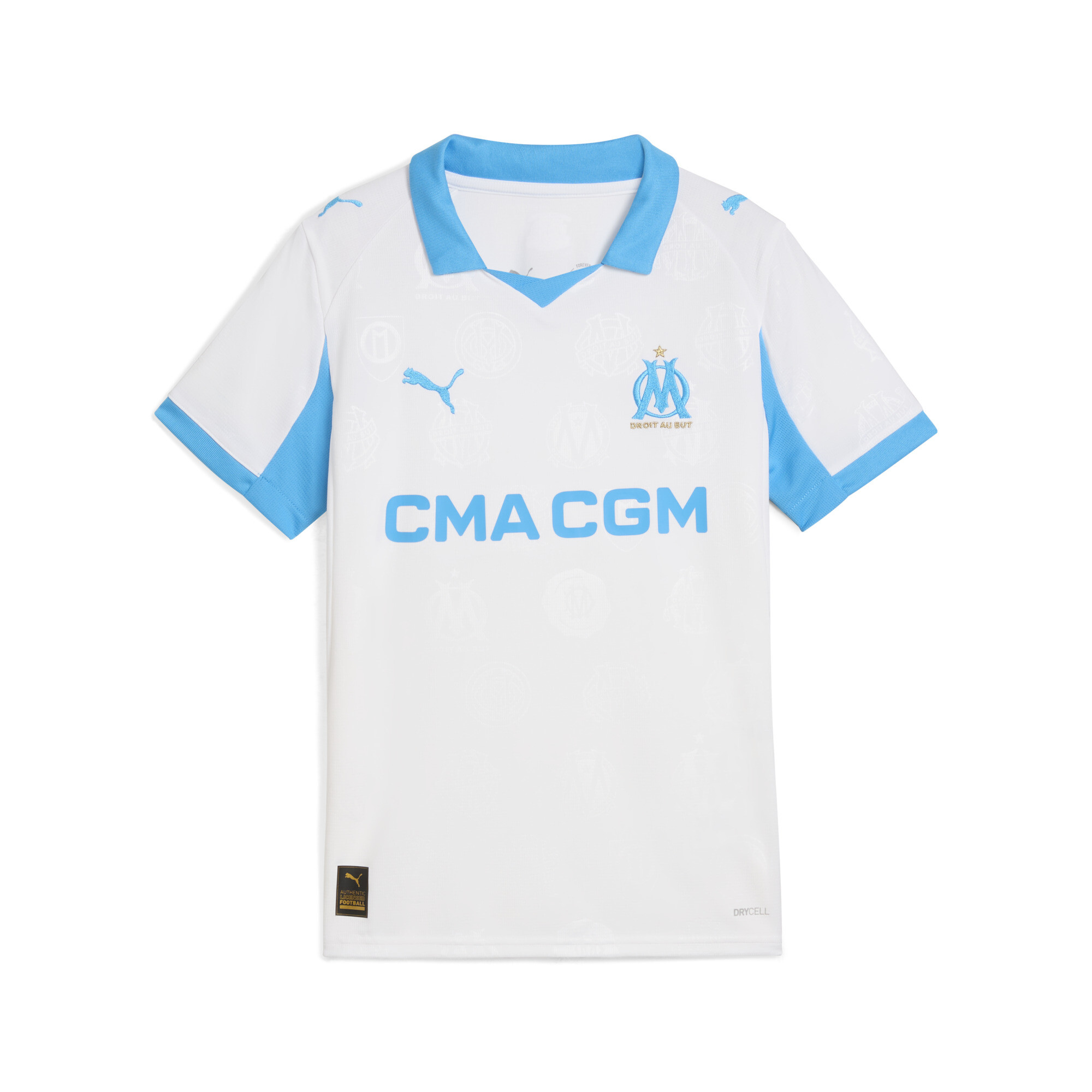 PUMA Olympique de Marseille 25/26 thuisshirt, Blauw/Wit, Maat 9-10Y thumbnail 3