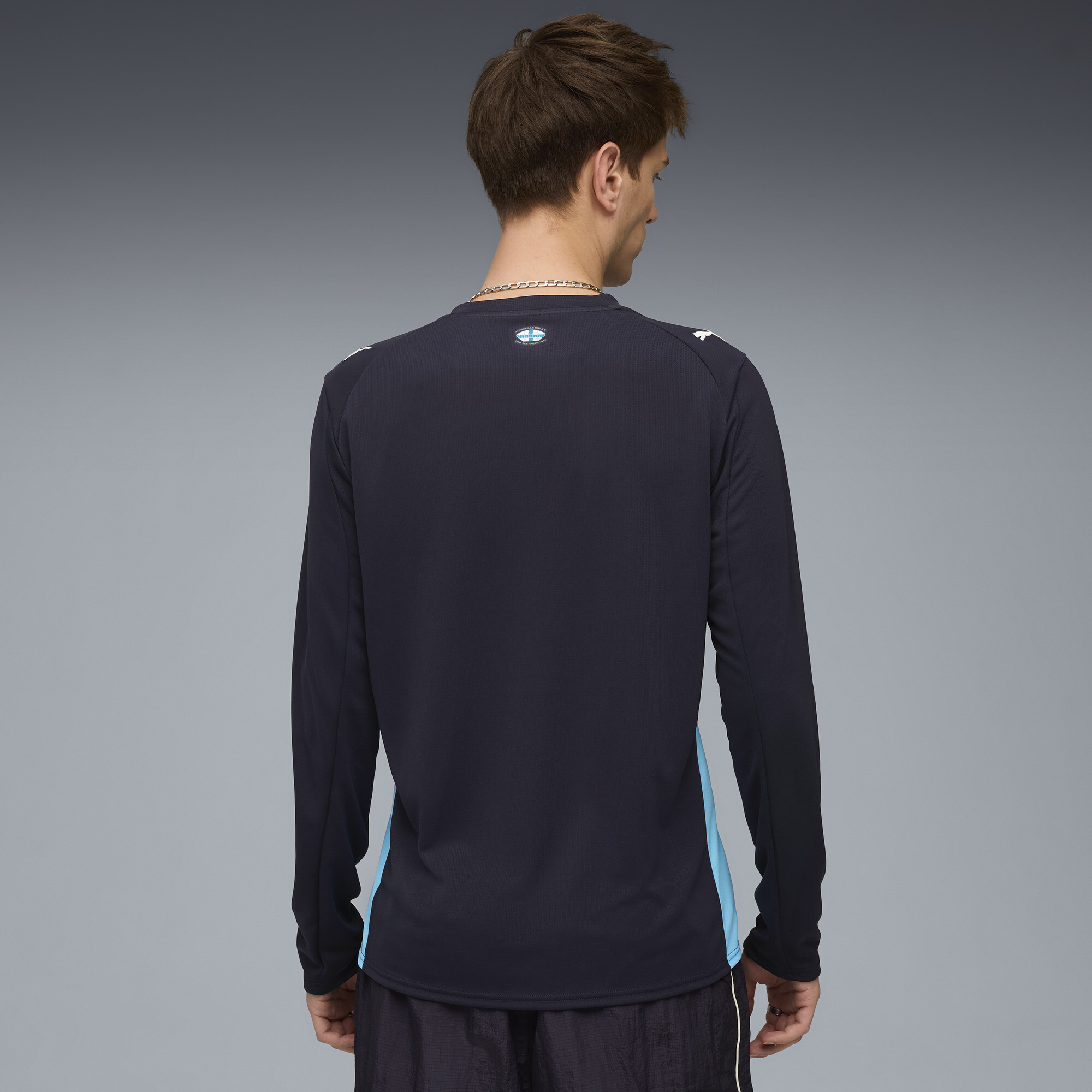 PUMA Olympique de Marseille 25/26 uitshirt met lange mouwen voor Heren, Blauw, Maat XXL thumbnail 3