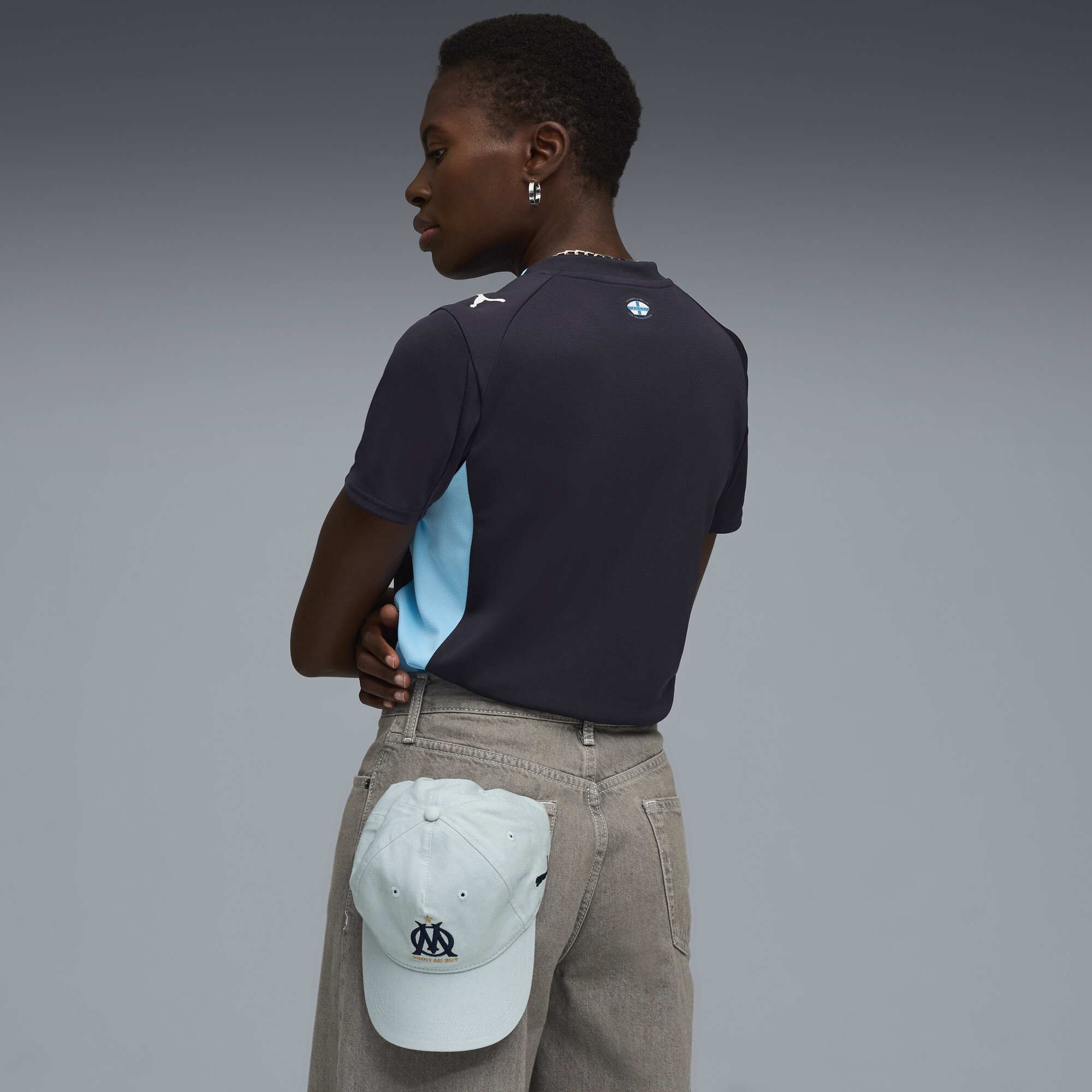 PUMA Olympique de Marseille 25/26 uitshirt voor Dames, Blauw, Maat M thumbnail 3