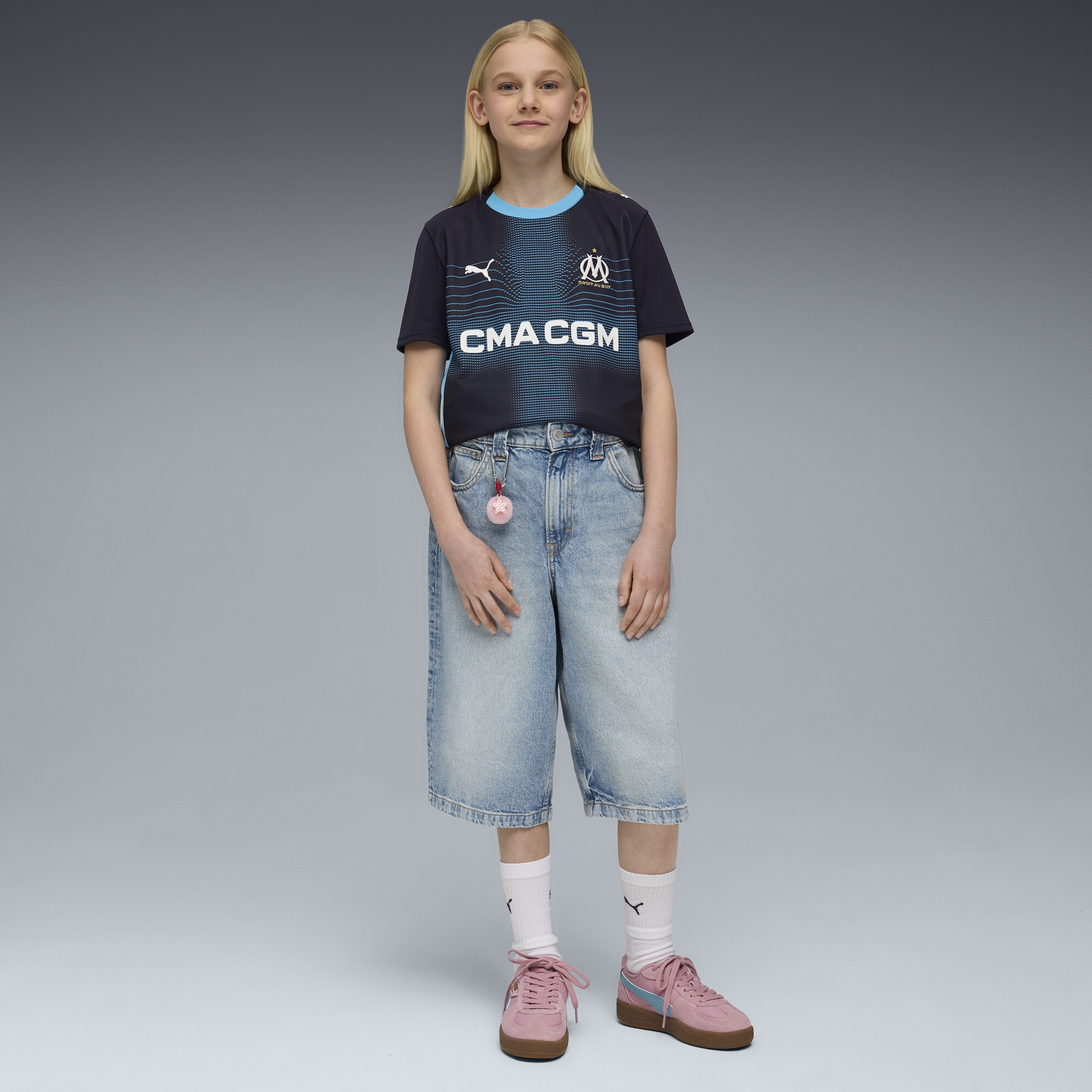PUMA Olympique de Marseille 25/26 uitshirt, Blauw, Maat 13-14Y thumbnail 5