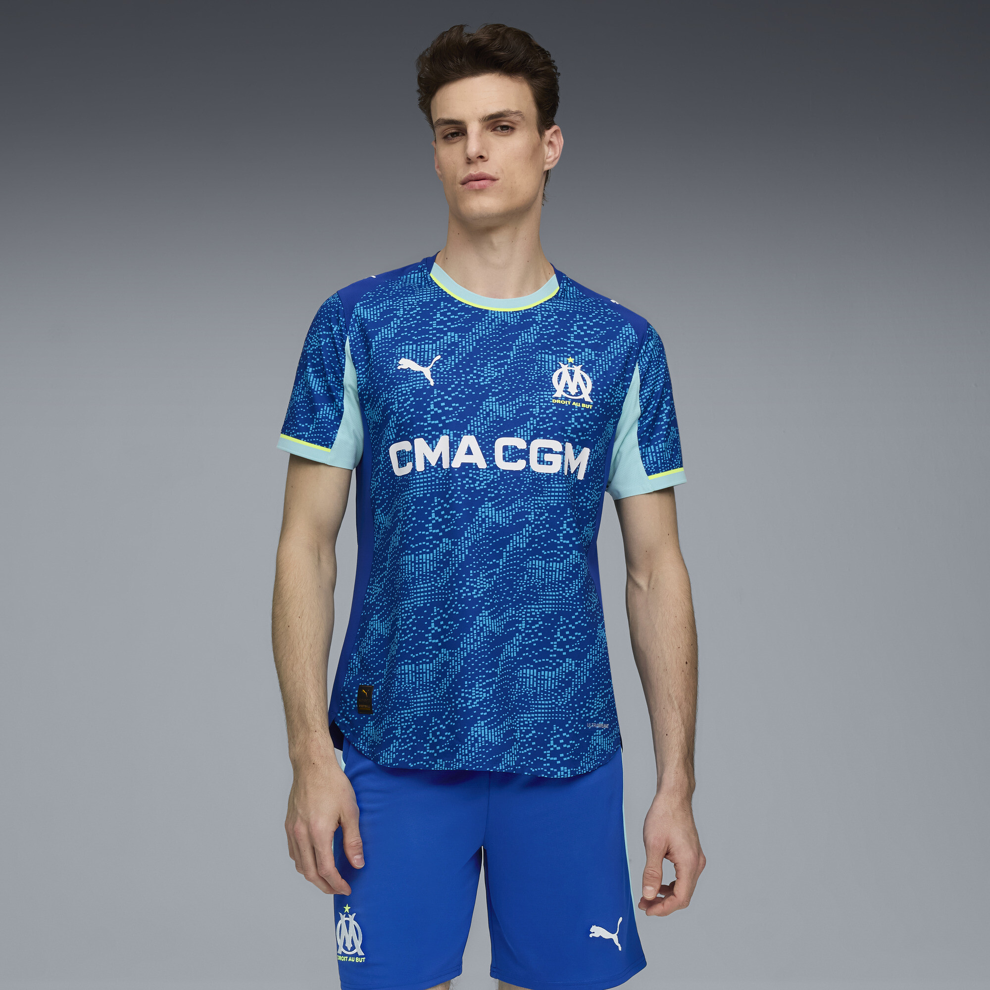 PUMA Olympique Marseille 25/26 authentiek derde shirt voor Heren, Blauw, Maat XL thumbnail 4