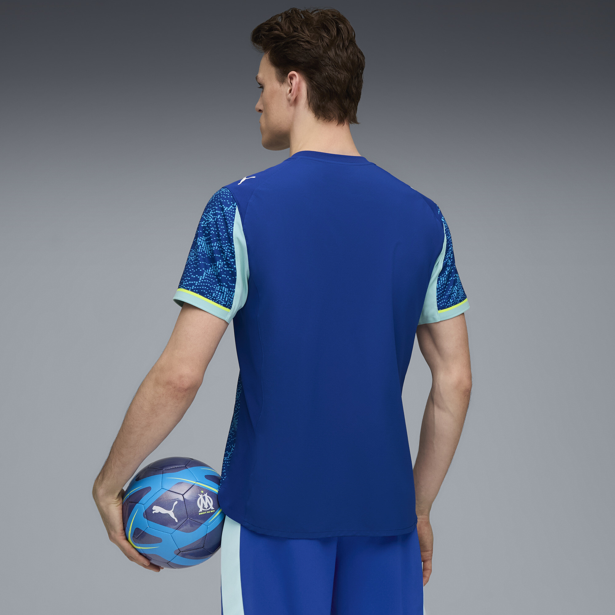 PUMA Olympique Marseille 25/26 authentiek derde shirt voor Heren, Blauw, Maat XL thumbnail 3