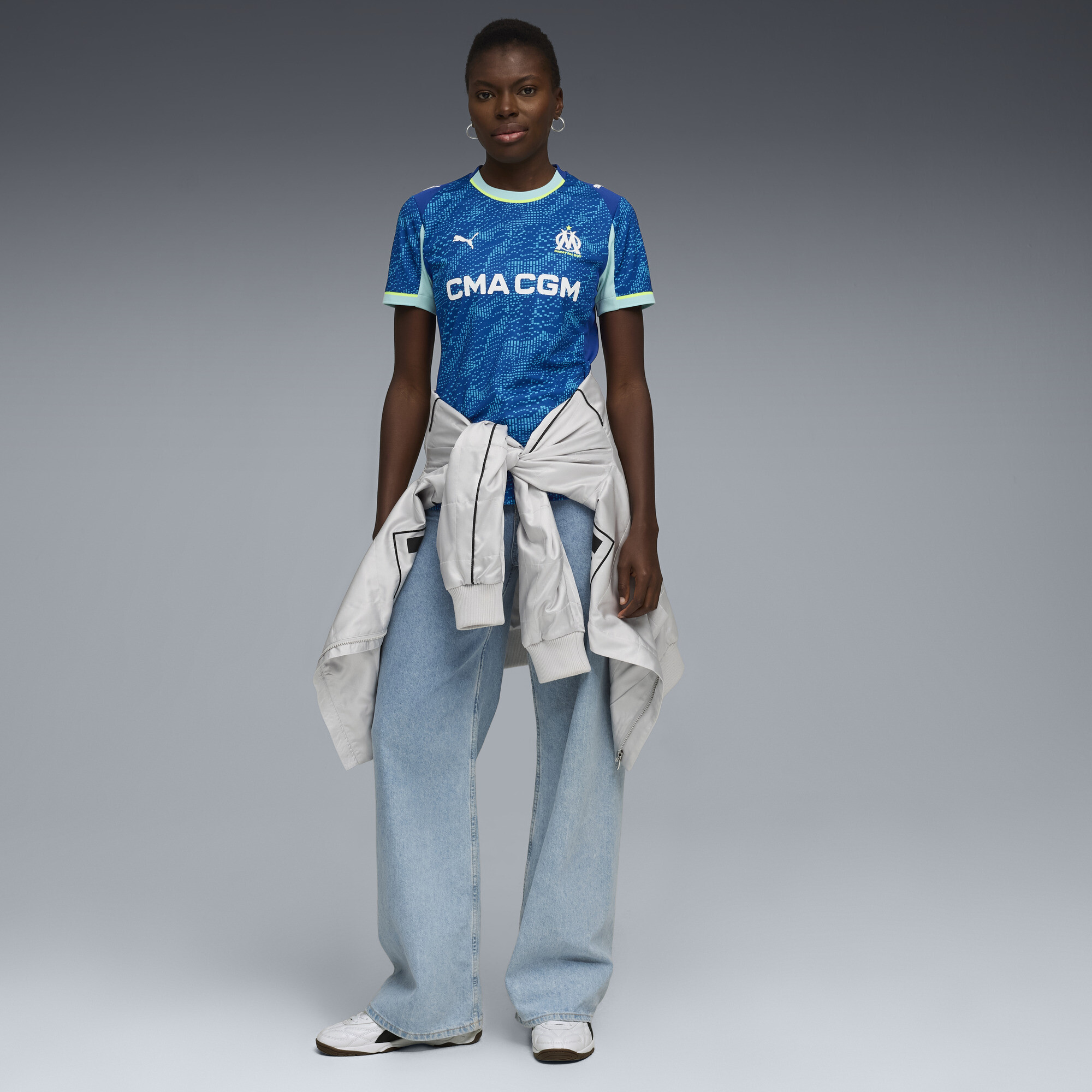 PUMA Olympique de Marseille 25/26 derde shirt voor Dames, Blauw, Maat L thumbnail 2