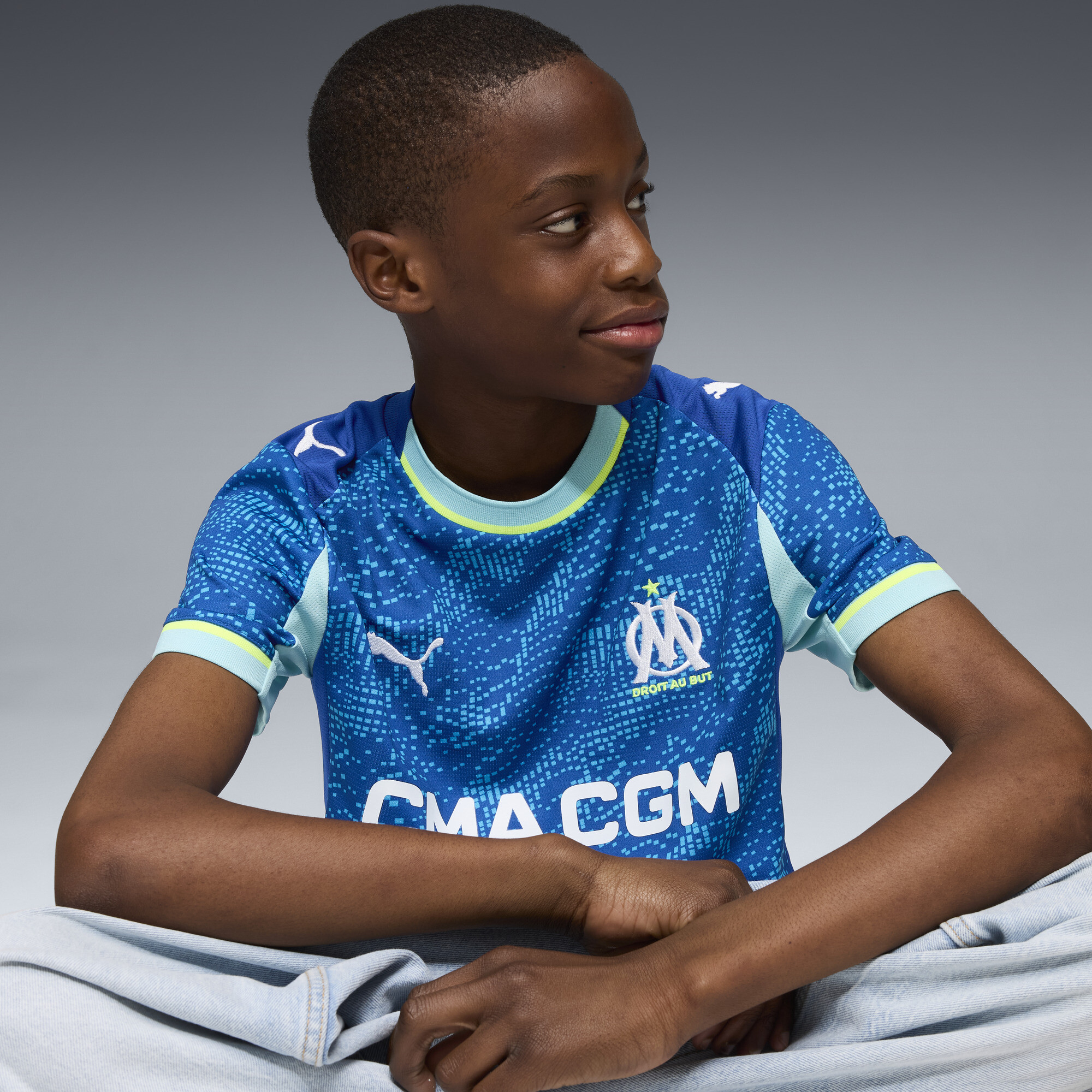 PUMA Olympique Marseille 25/26 derde shirt, Blauw, Maat 5-6Y thumbnail 6