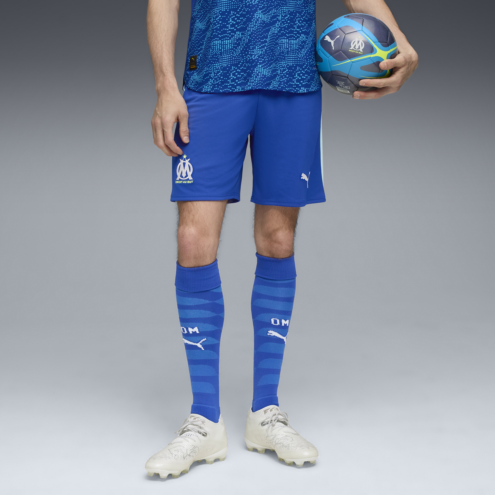 PUMA Olympique de Marseille 25/26 short voor Heren, Blauw, Maat M thumbnail 4