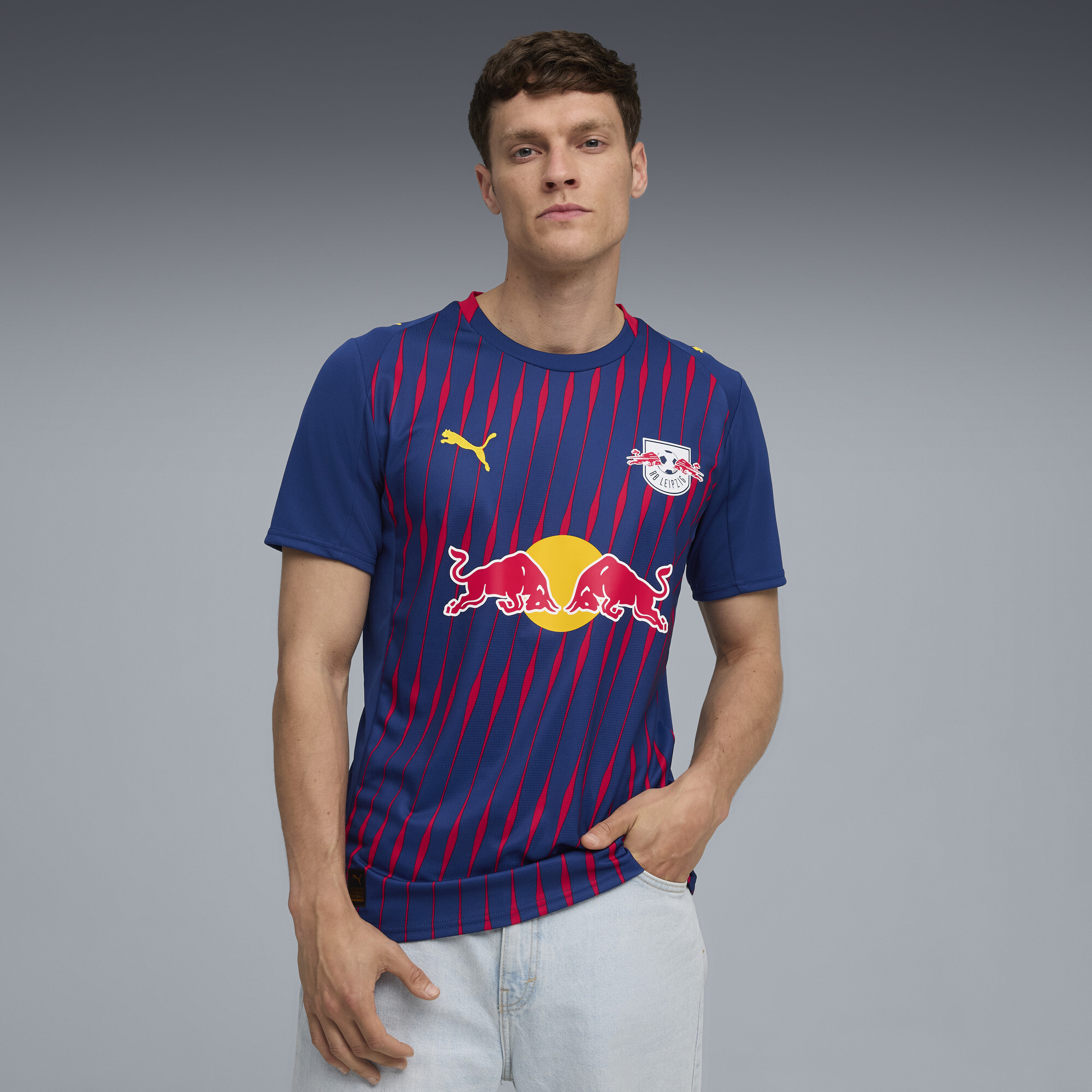 PUMA RB Leipzig 25/26 uitshirt voor Heren, Blauw/Rood, Maat XL thumbnail 6