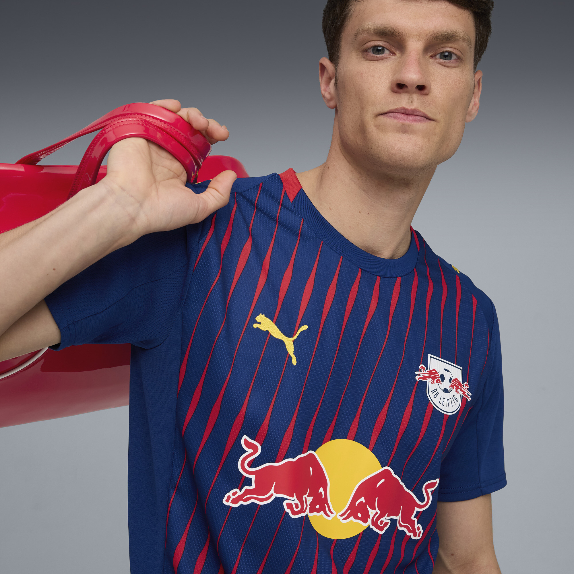 PUMA RB Leipzig 25/26 uitshirt voor Heren, Blauw/Rood, Maat XL thumbnail 5
