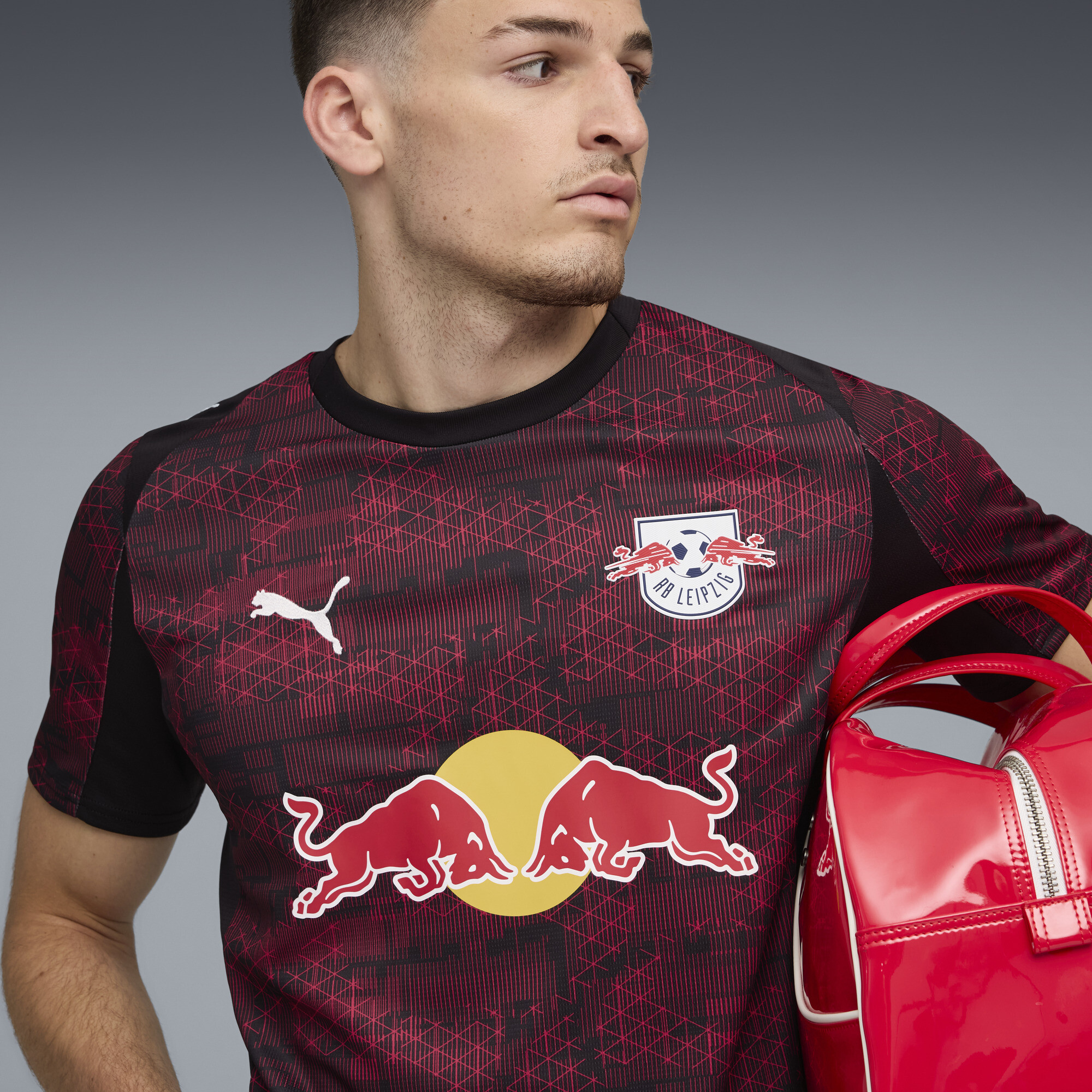 PUMA RB Leipzig 25/26 derde shirt voor Heren, Zwart/Rood, Maat S thumbnail 5