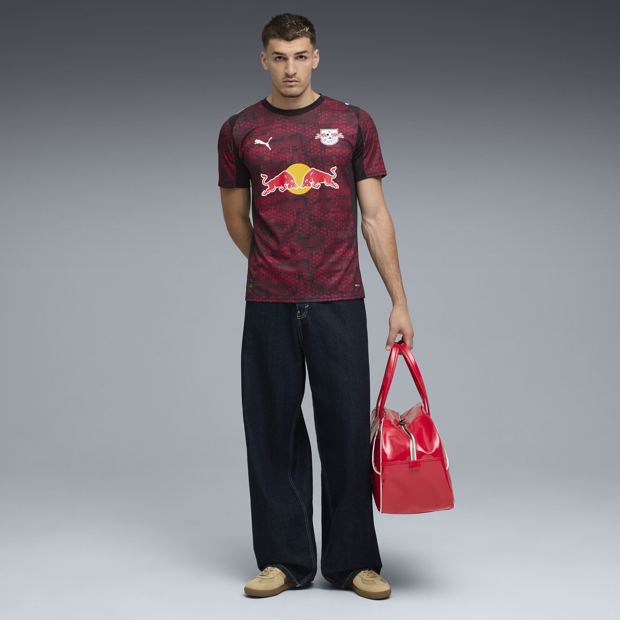 PUMA RB Leipzig 25/26 derde shirt voor Heren, Zwart/Rood, Maat S thumbnail 4