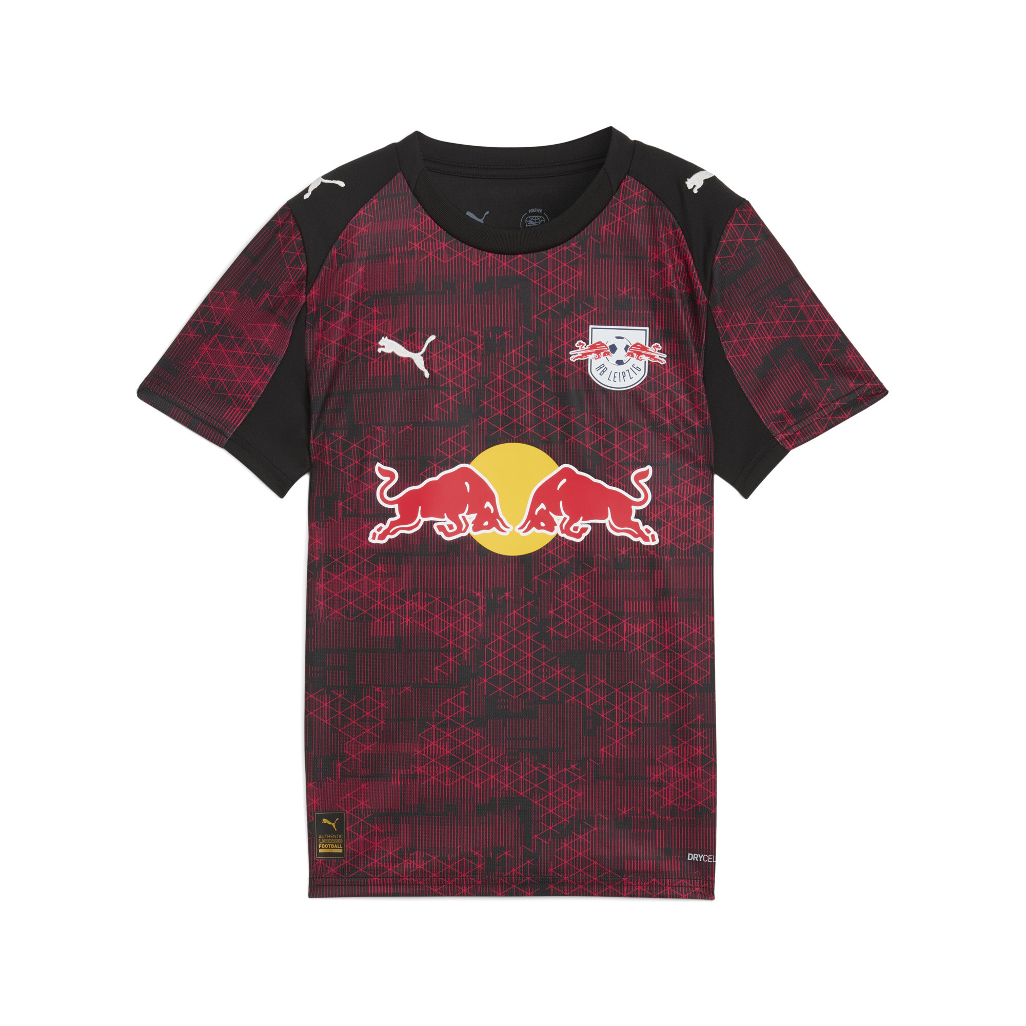 PUMA RB Leipzig 25/26 derde shirt, Zwart/Rood, Maat 13-14Y thumbnail 3