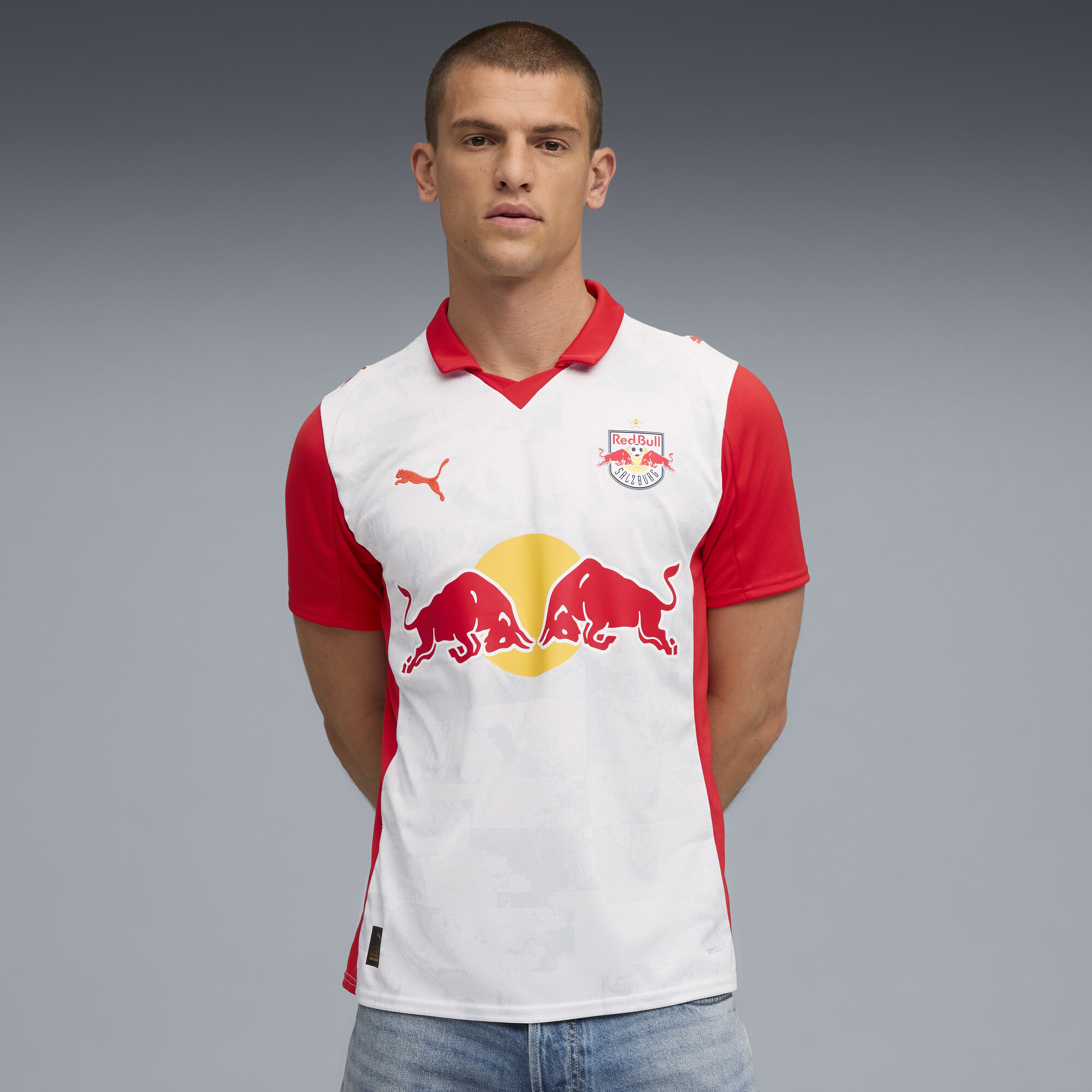 PUMA FC Rood Bull Salzburg 25/26 thuisshirt heren, Rood/Wit, Maat L thumbnail 6