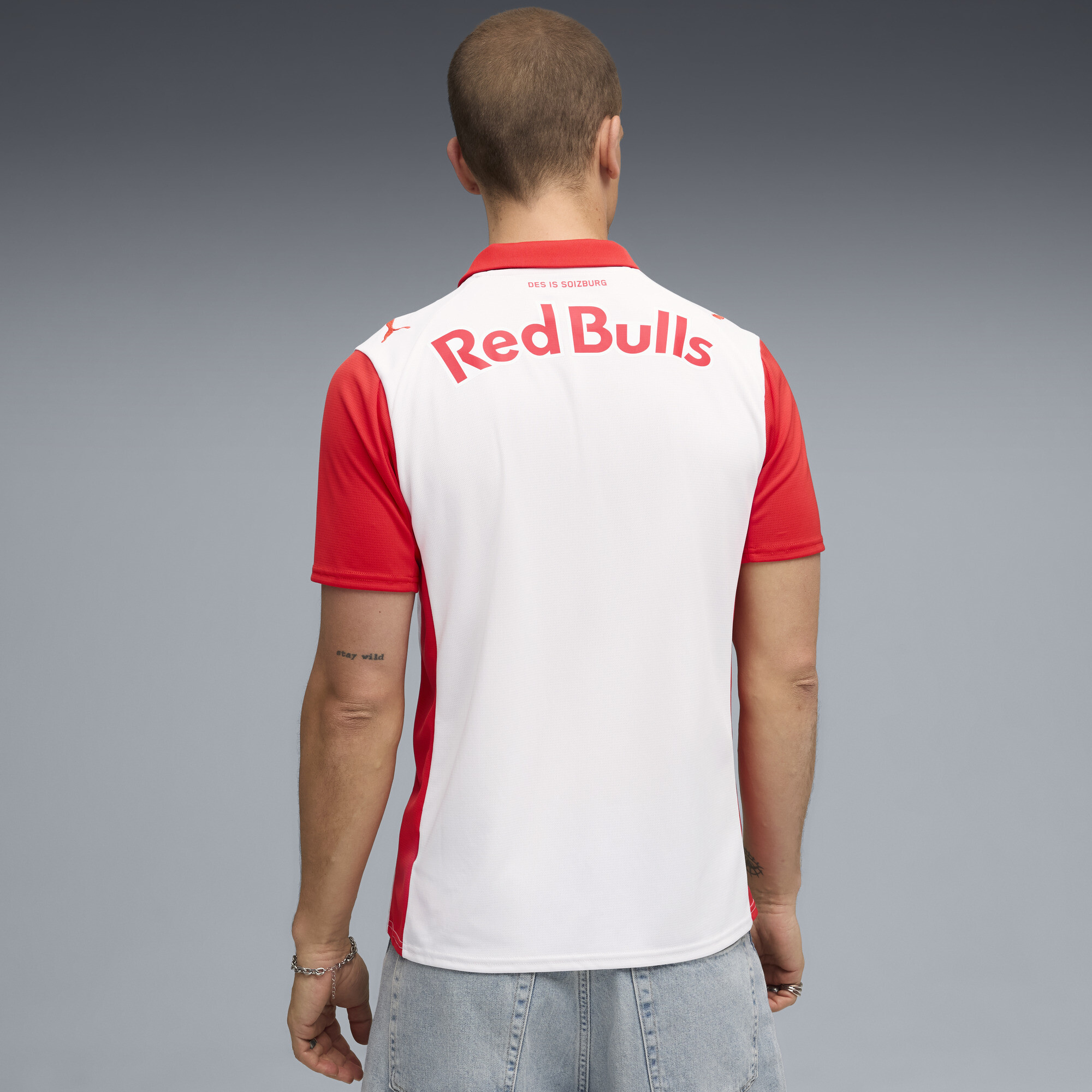 PUMA FC Rood Bull Salzburg 25/26 thuisshirt heren, Rood/Wit, Maat L thumbnail 3