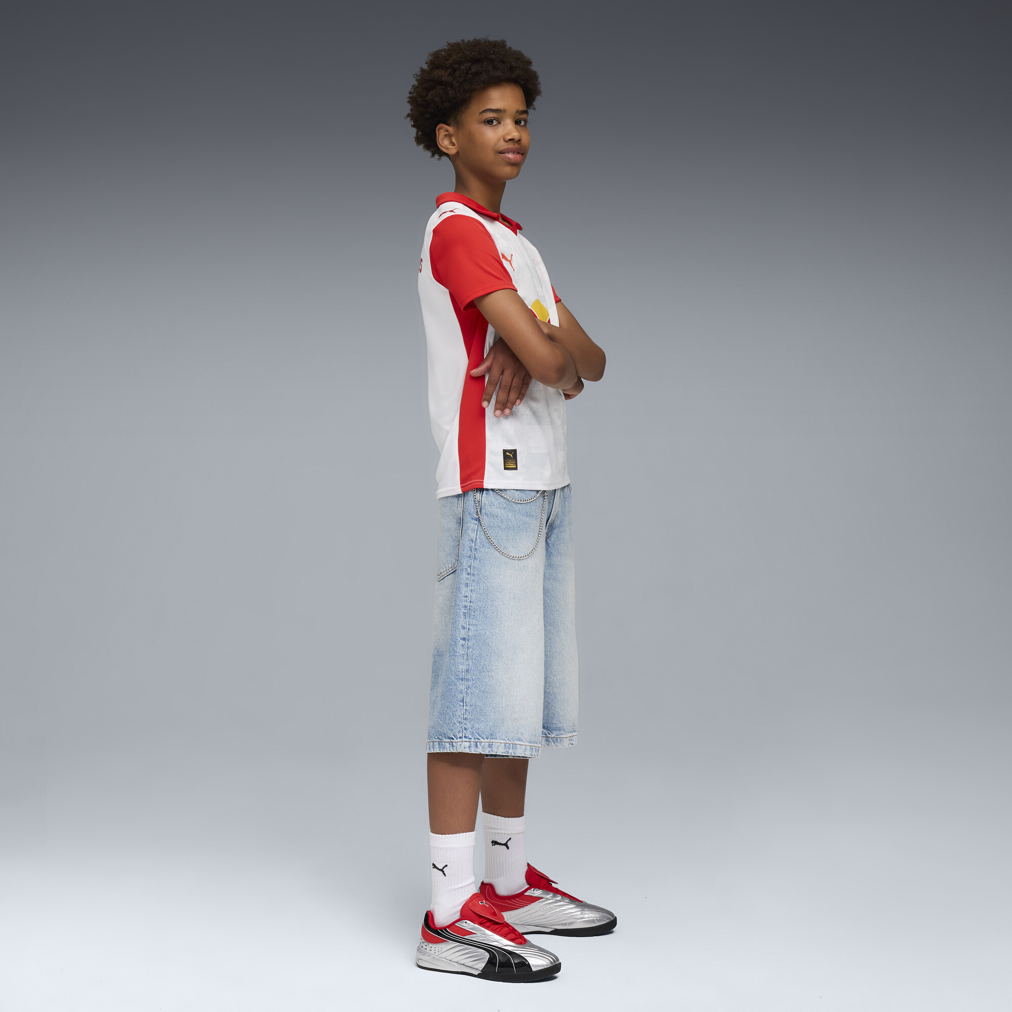 PUMA FC Rood Bull Salzburg 25/26 thuisshirt, Rood/Wit, Maat 13-14Y thumbnail 5