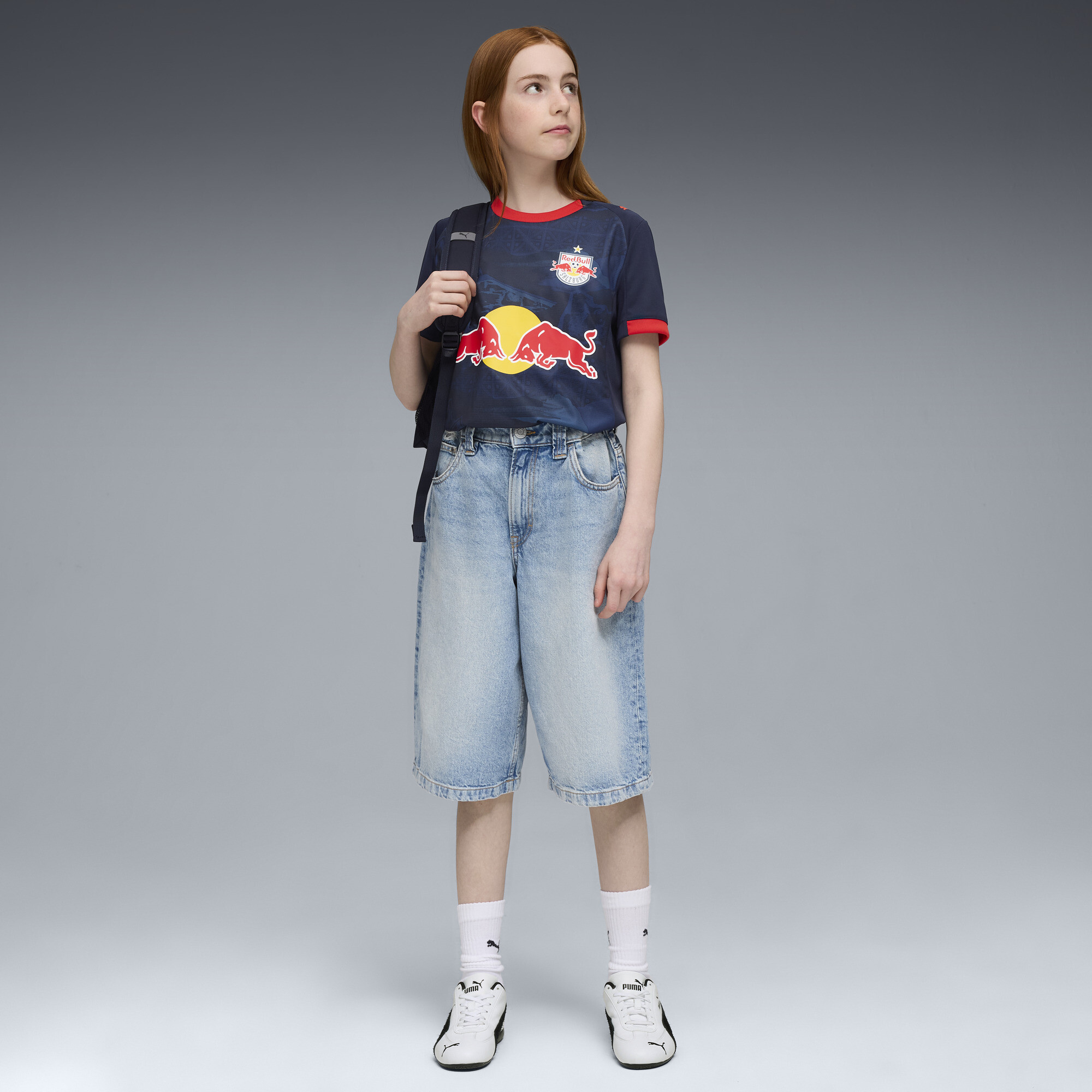 PUMA FC Rood Bull Salzburg 25/26 uitshirt, Blauw/Rood, Maat 15-16Y thumbnail 5