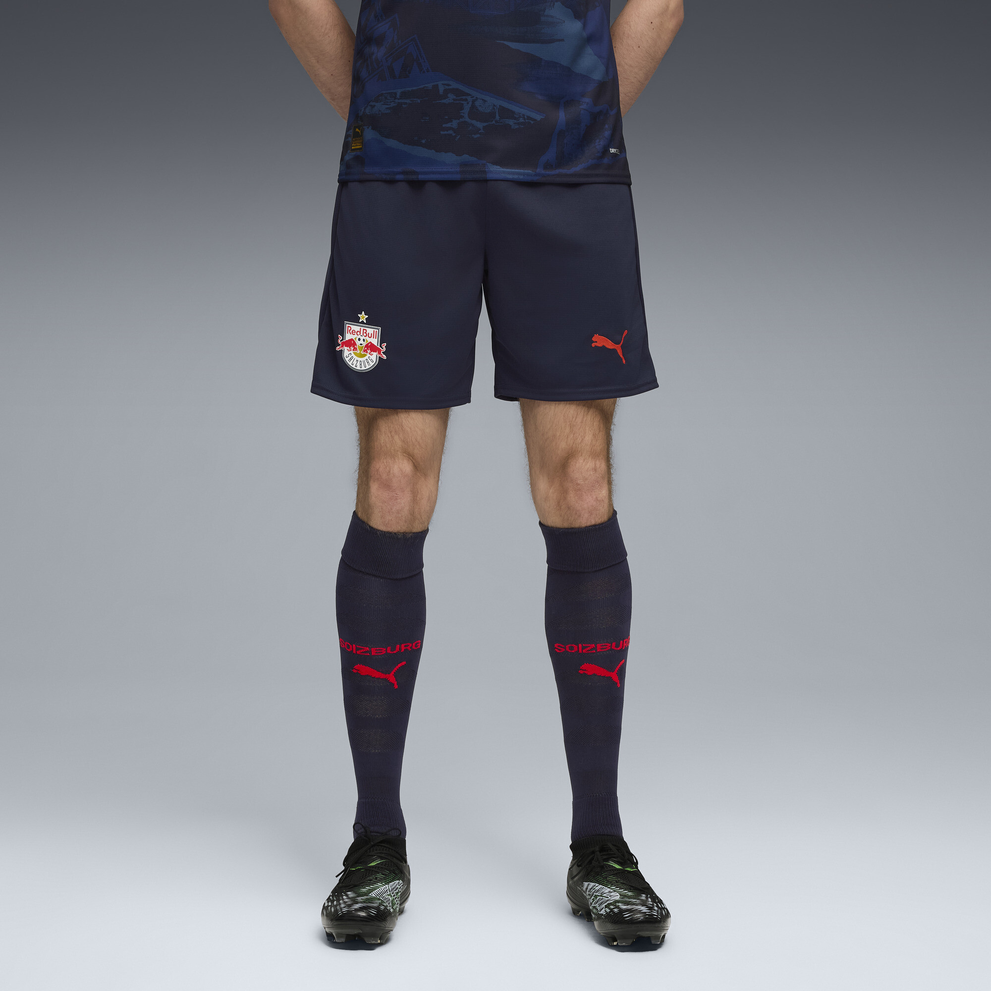 PUMA FC Rood Bull Salzburg 25/26 short voor Heren, Blauw/Rood, Maat XS thumbnail 6