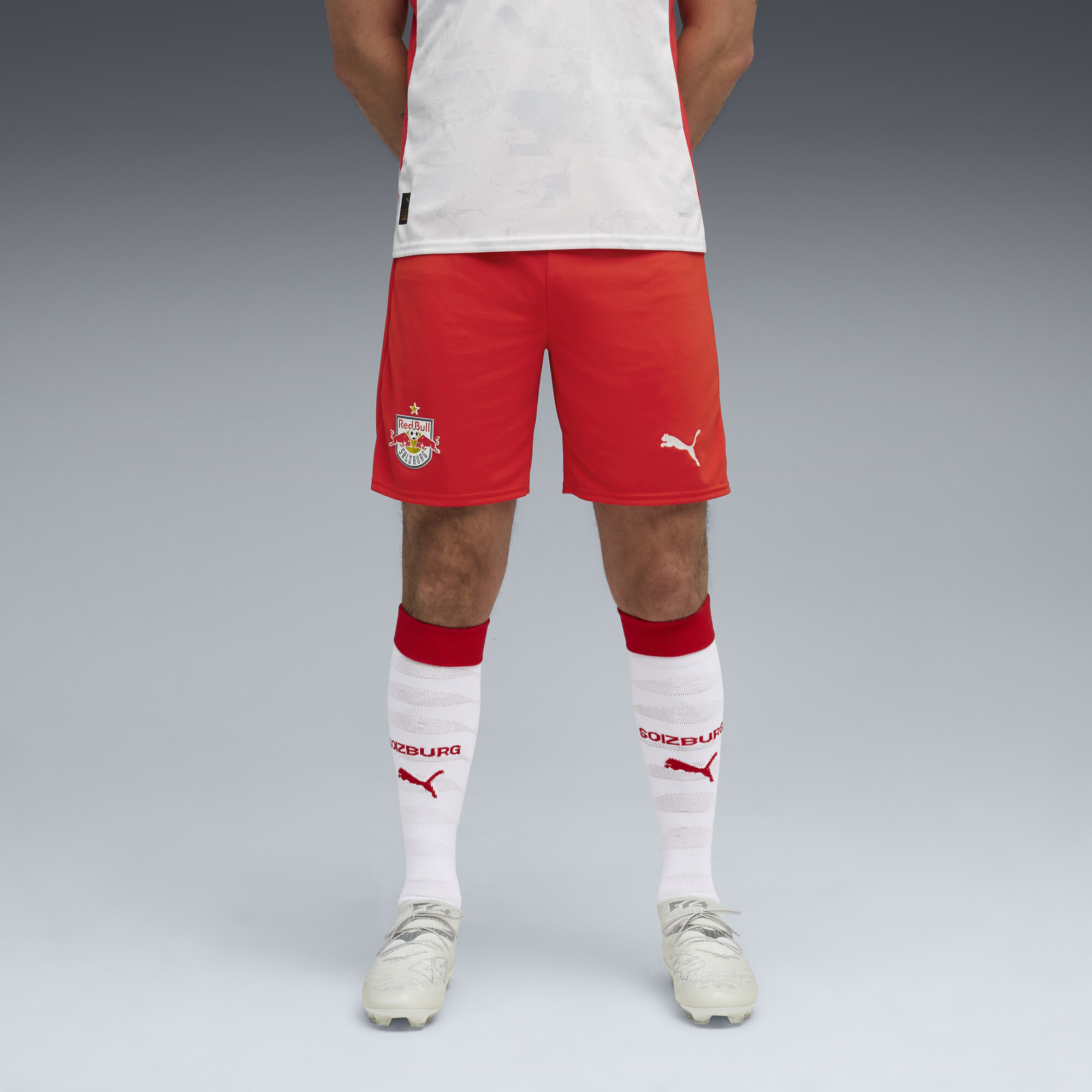 PUMA FC Rood Bull Salzburg 25/26 short voor Heren, Rood/Wit, Maat L thumbnail 6