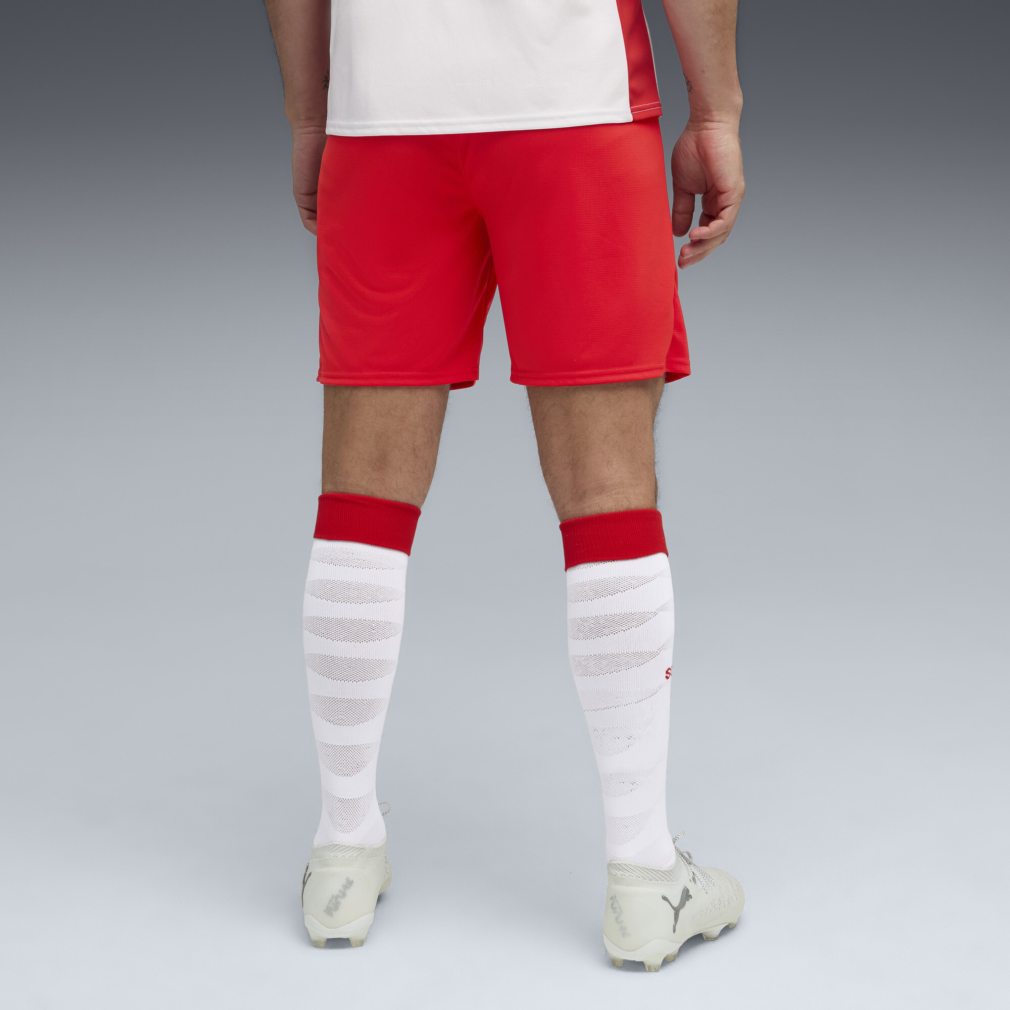 PUMA FC Rood Bull Salzburg 25/26 short voor Heren, Rood/Wit, Maat L thumbnail 3