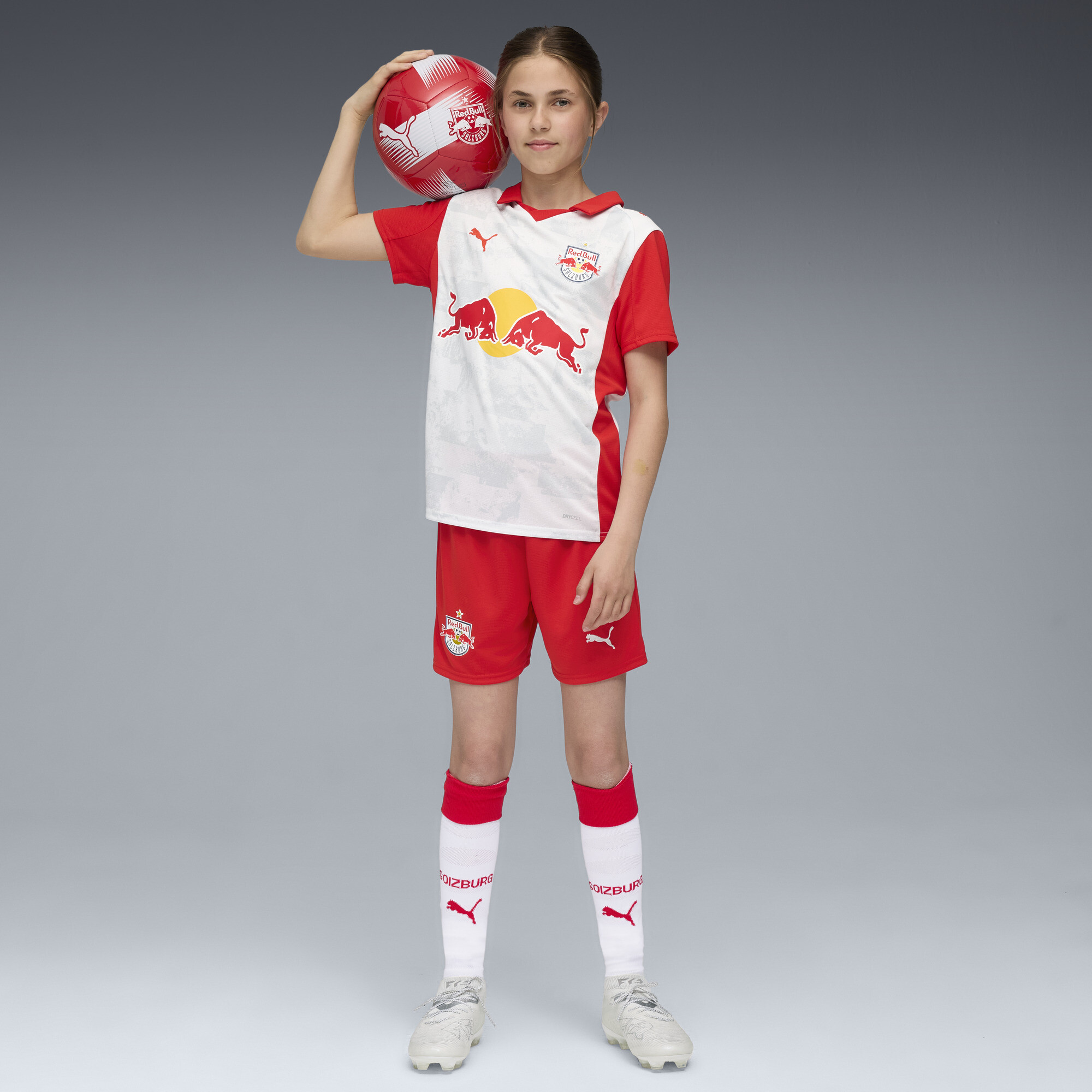 PUMA FC Rood Bull Salzburg 25/26 short, Rood/Wit, Maat 9-10Y thumbnail 5