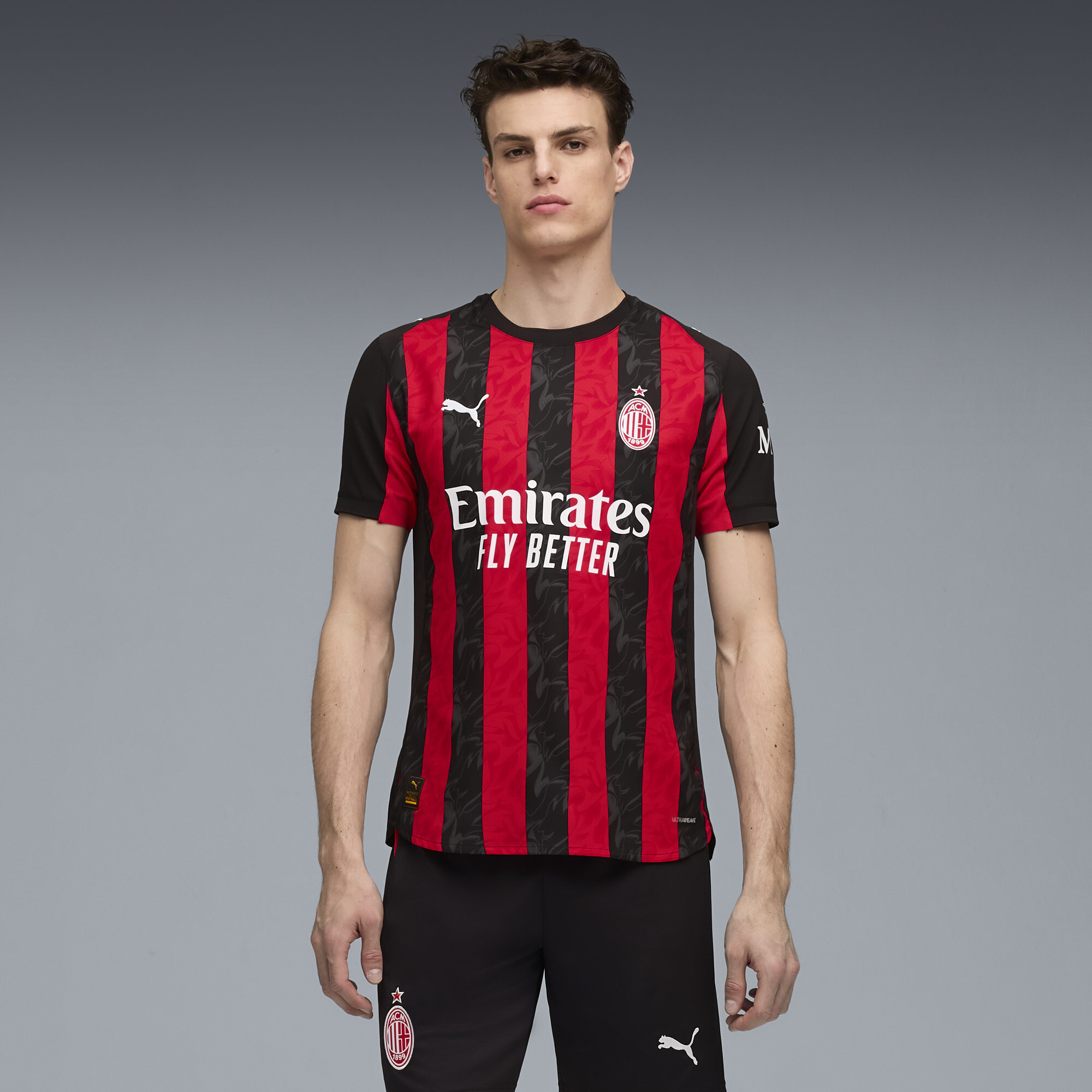 PUMA AC Milan 25/26 Authentic thuisshirt voor Heren, Zwart/Rood, Maat XXL thumbnail 7