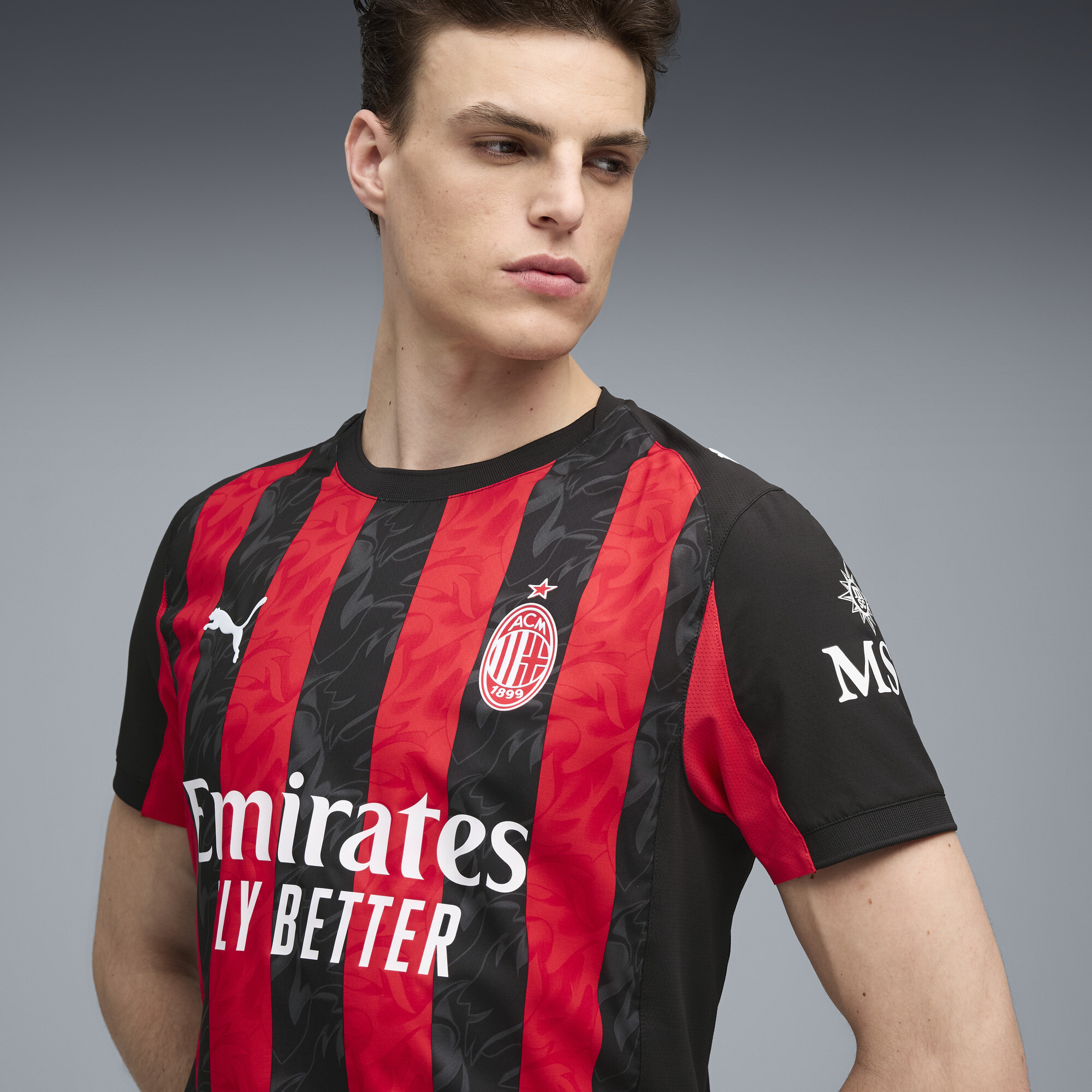 PUMA AC Milan 25/26 Authentic thuisshirt voor Heren, Zwart/Rood, Maat XXL thumbnail 6