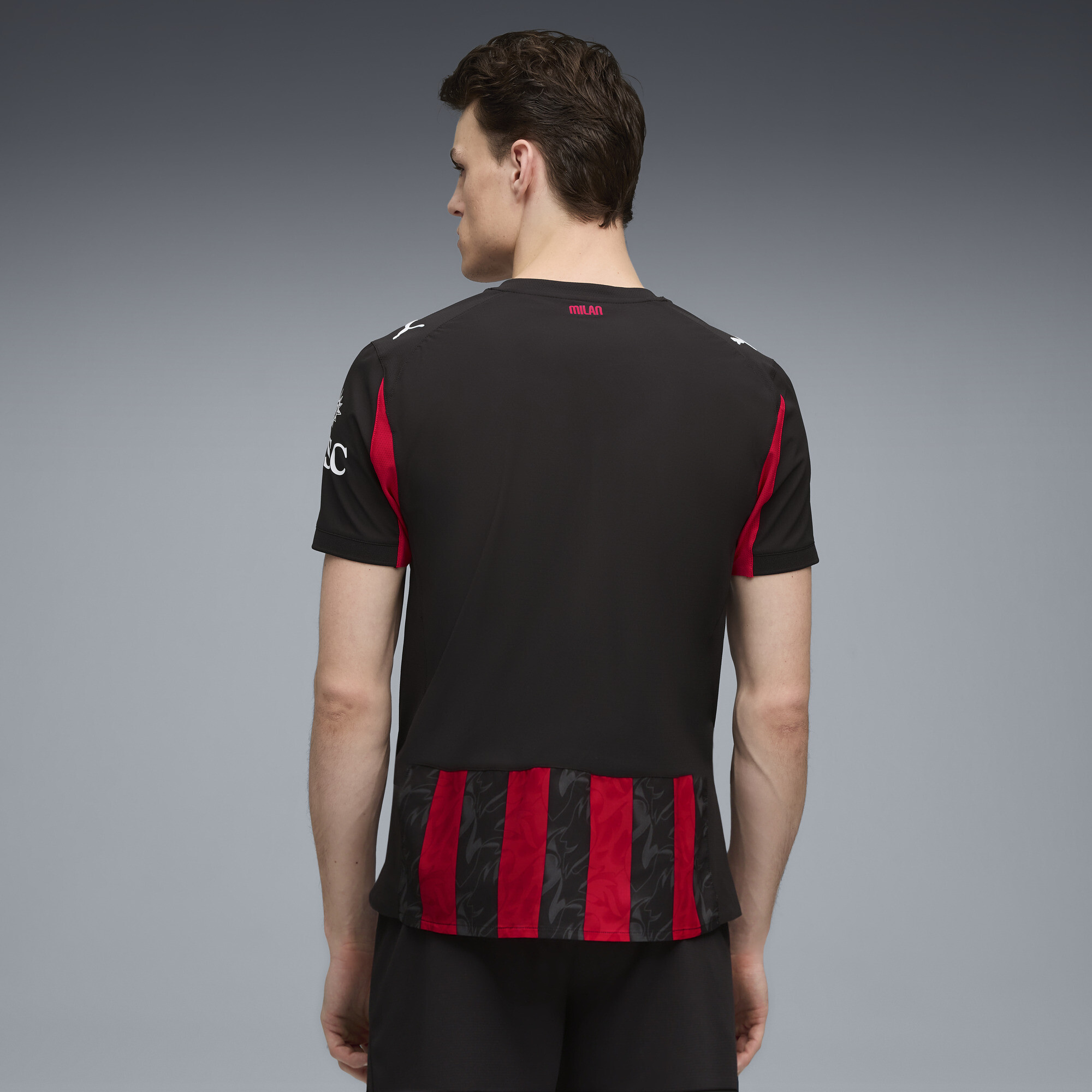 PUMA AC Milan 25/26 Authentic thuisshirt voor Heren, Zwart/Rood, Maat XXL thumbnail 4