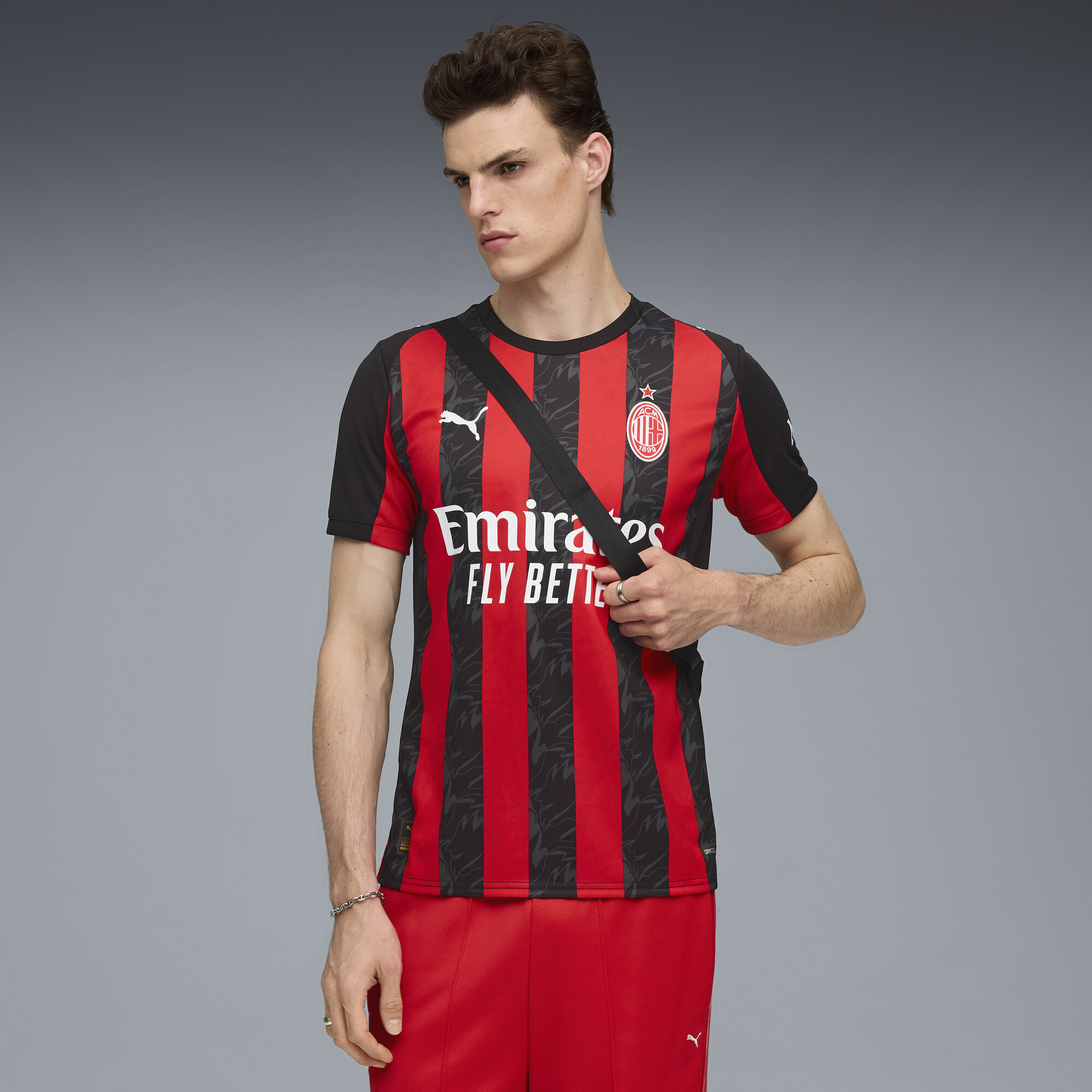 PUMA AC Milan 25/26 thuisshirt voor Heren, Zwart/Rood, Maat M thumbnail 7