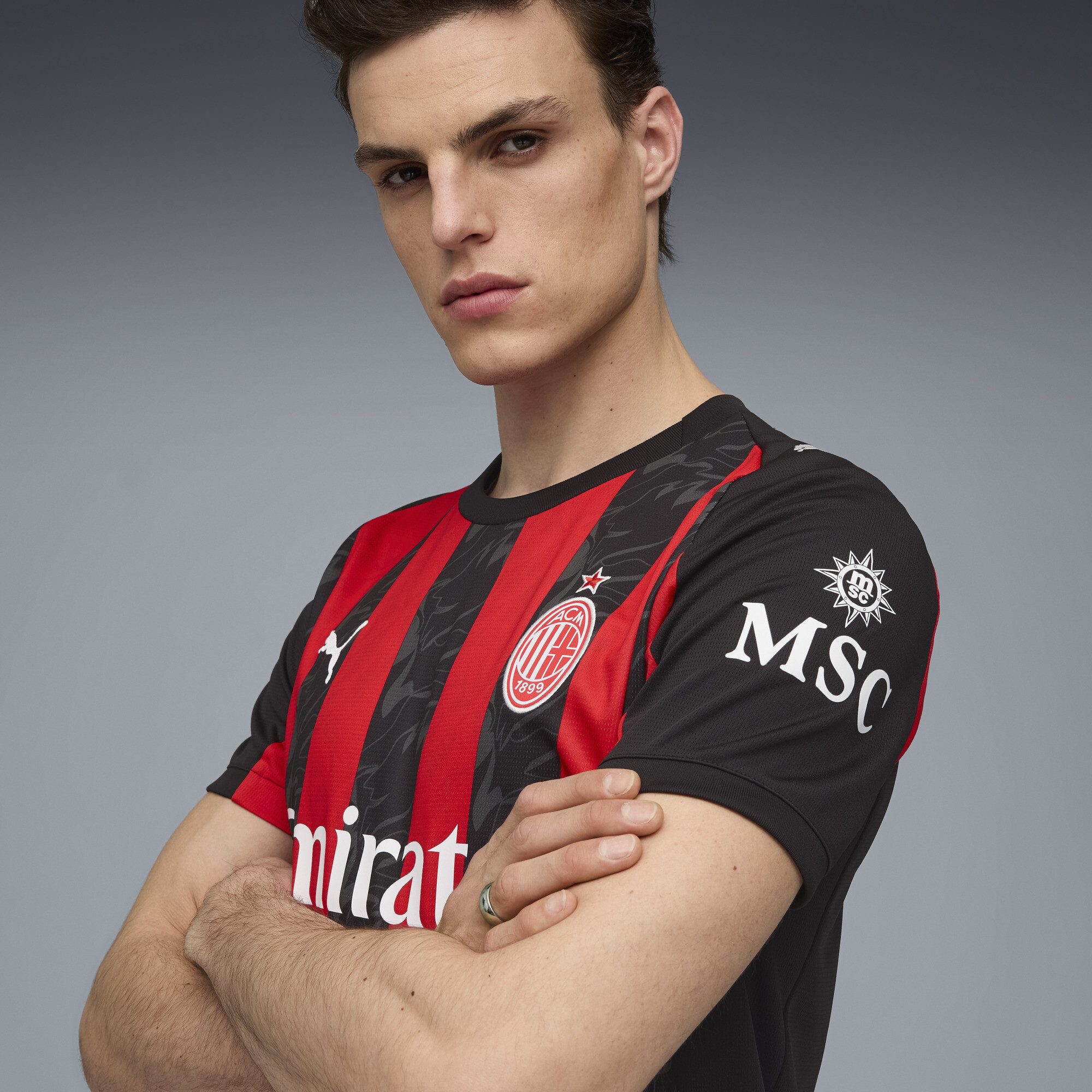 PUMA AC Milan 25/26 thuisshirt voor Heren, Zwart/Rood, Maat M thumbnail 6