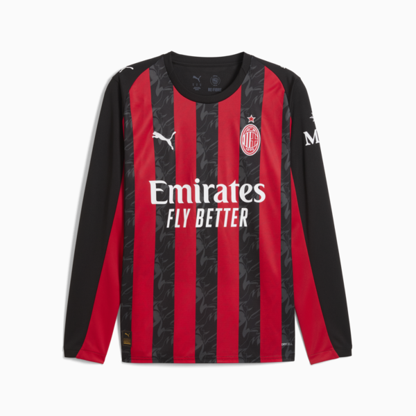 Jersey local manga larga AC Milan 25/26 para hombre, For All Time Red-PUMA Black, large-MEX