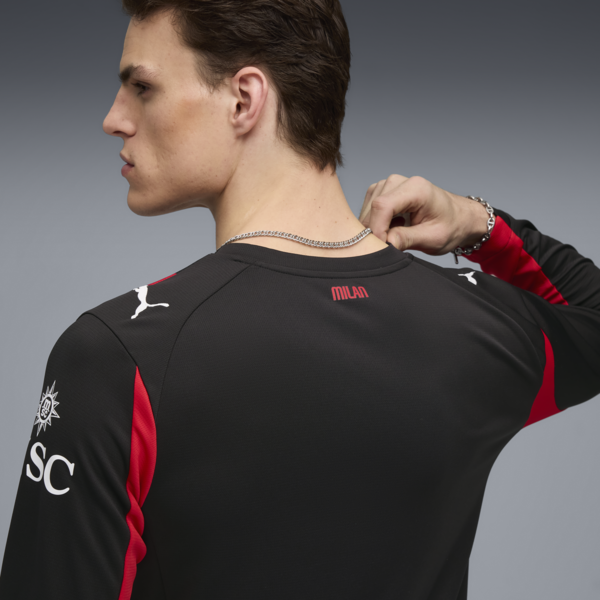Jersey local manga larga AC Milan 25/26 para hombre, For All Time Red-PUMA Black, large-MEX