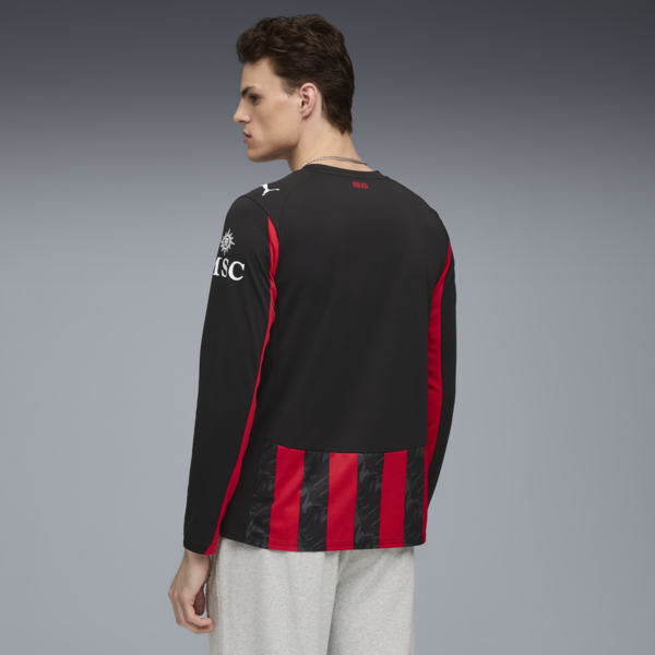 Jersey local manga larga AC Milan 25/26 para hombre, For All Time Red-PUMA Black, large-MEX