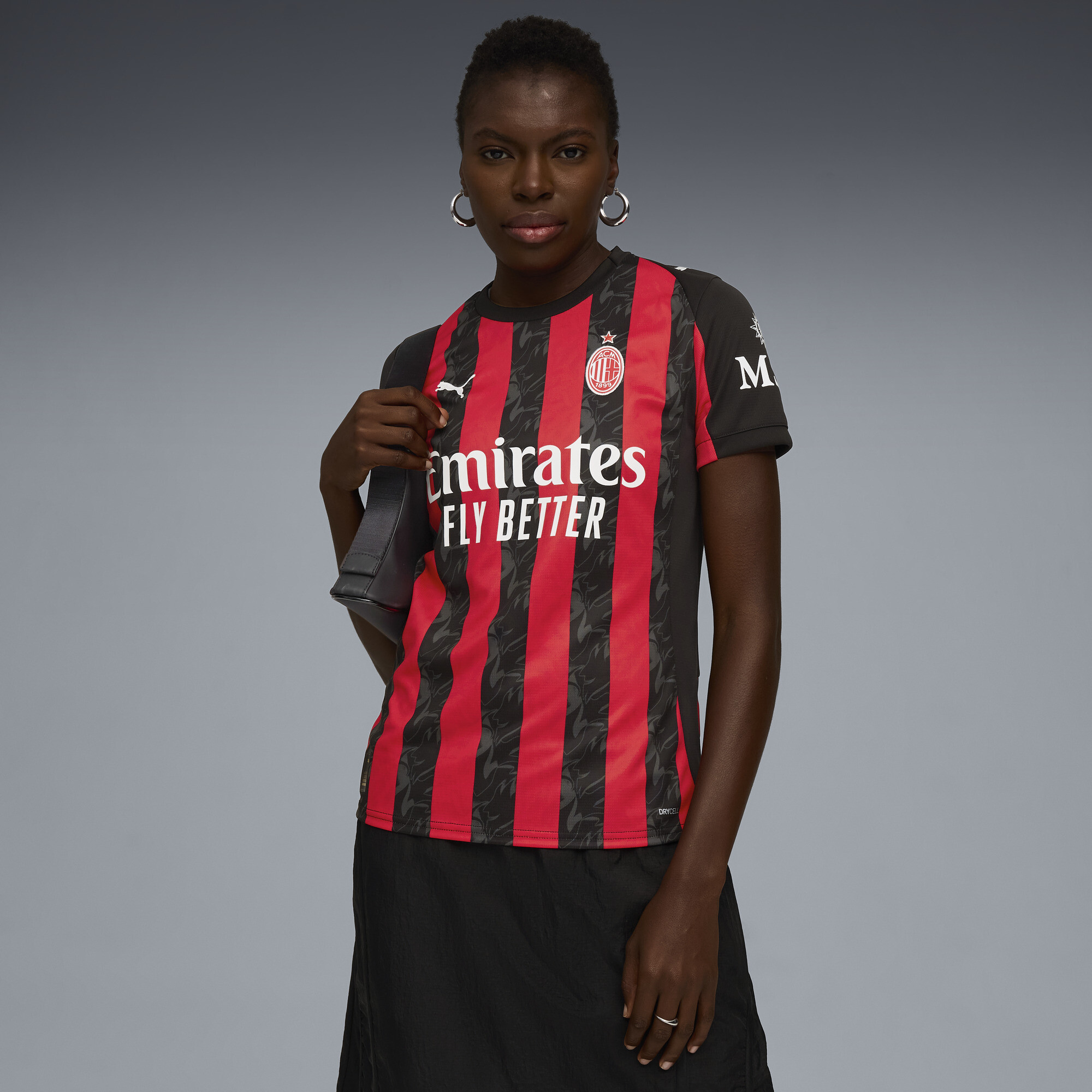 PUMA AC Milan 25/26 thuisshirt voor Dames, Zwart/Rood, Maat XXS thumbnail 7