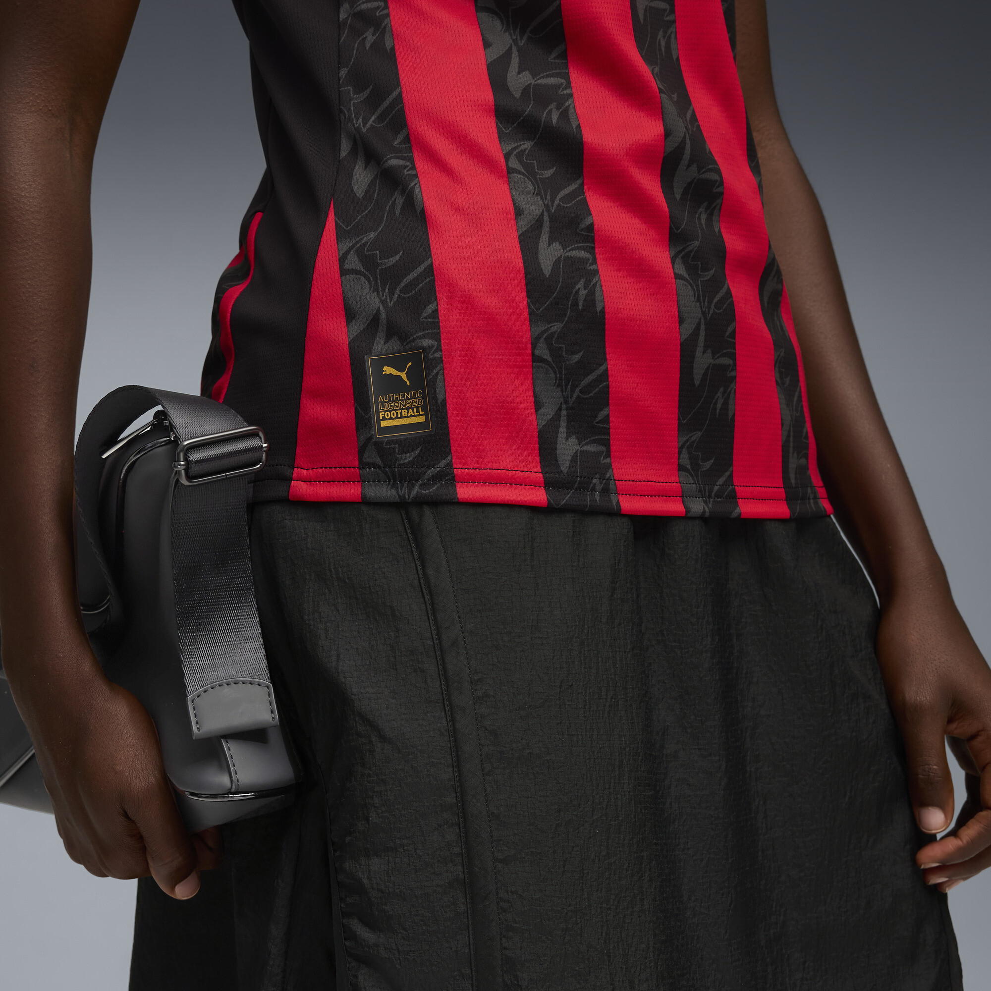 PUMA AC Milan 25/26 thuisshirt voor Dames, Zwart/Rood, Maat XXS thumbnail 6