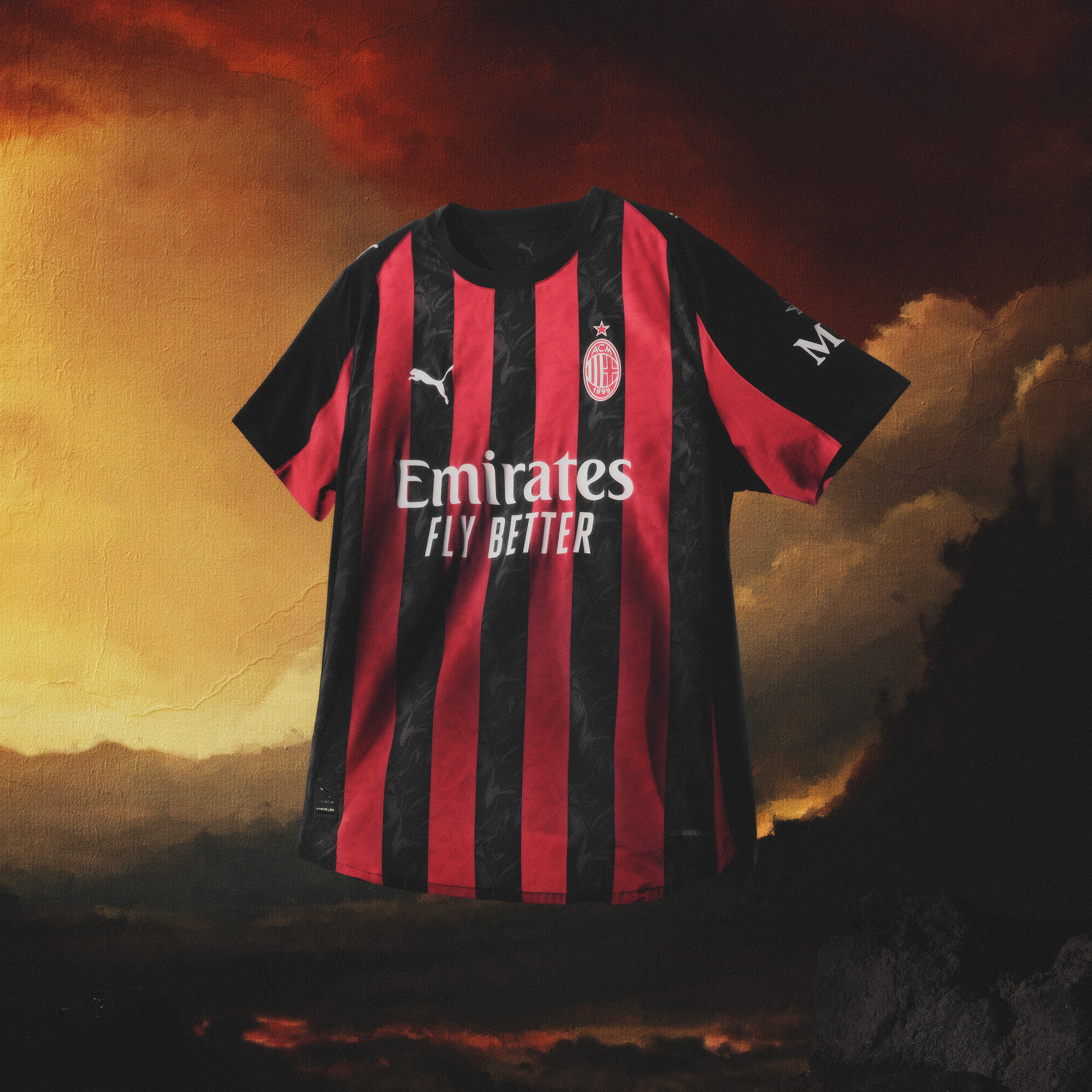PUMA AC Milan 25/26 thuisshirt voor Dames, Zwart/Rood, Maat XXS thumbnail 2