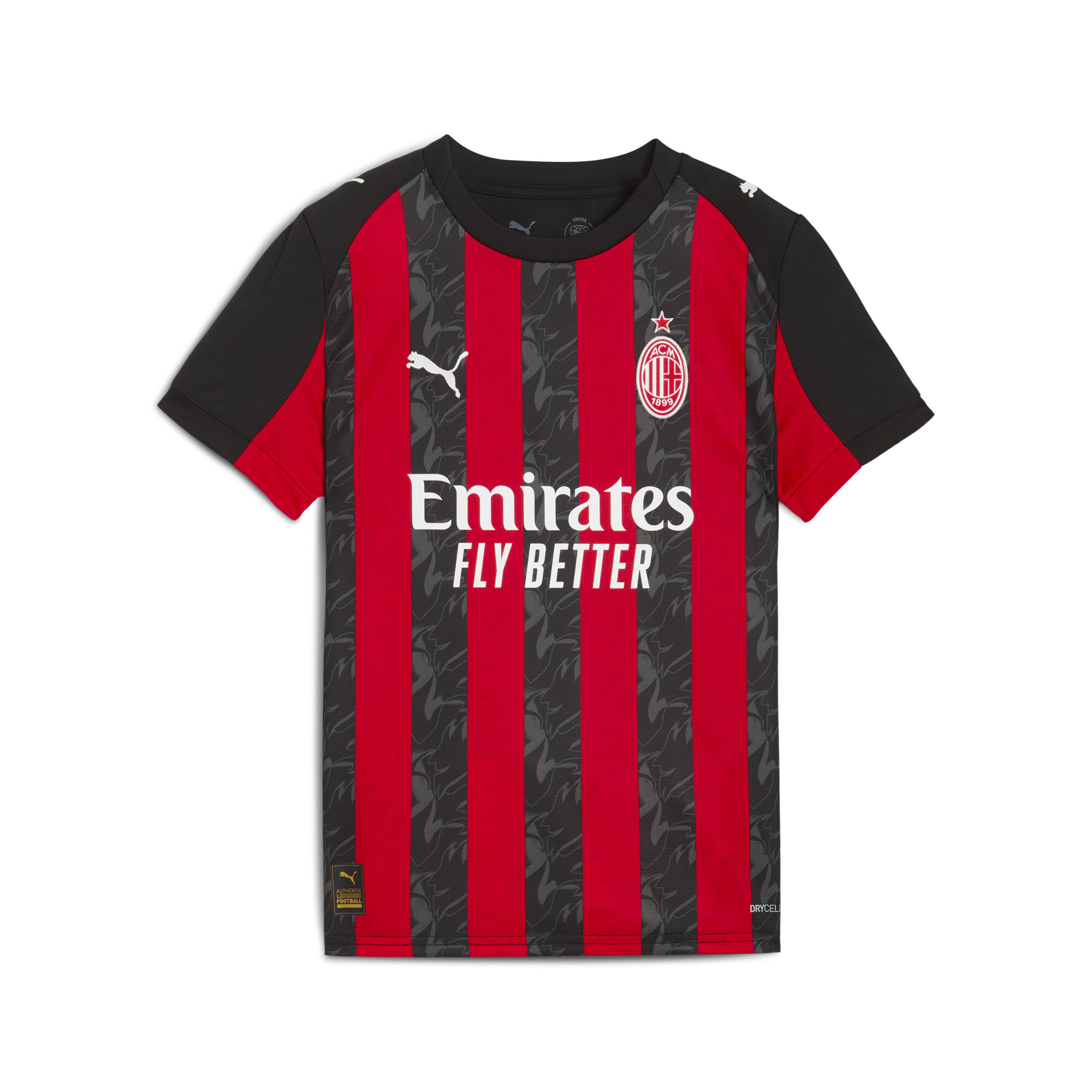 PUMA AC Milan 25/26 thuisshirt, Zwart/Rood, Maat 5-6Y thumbnail 3