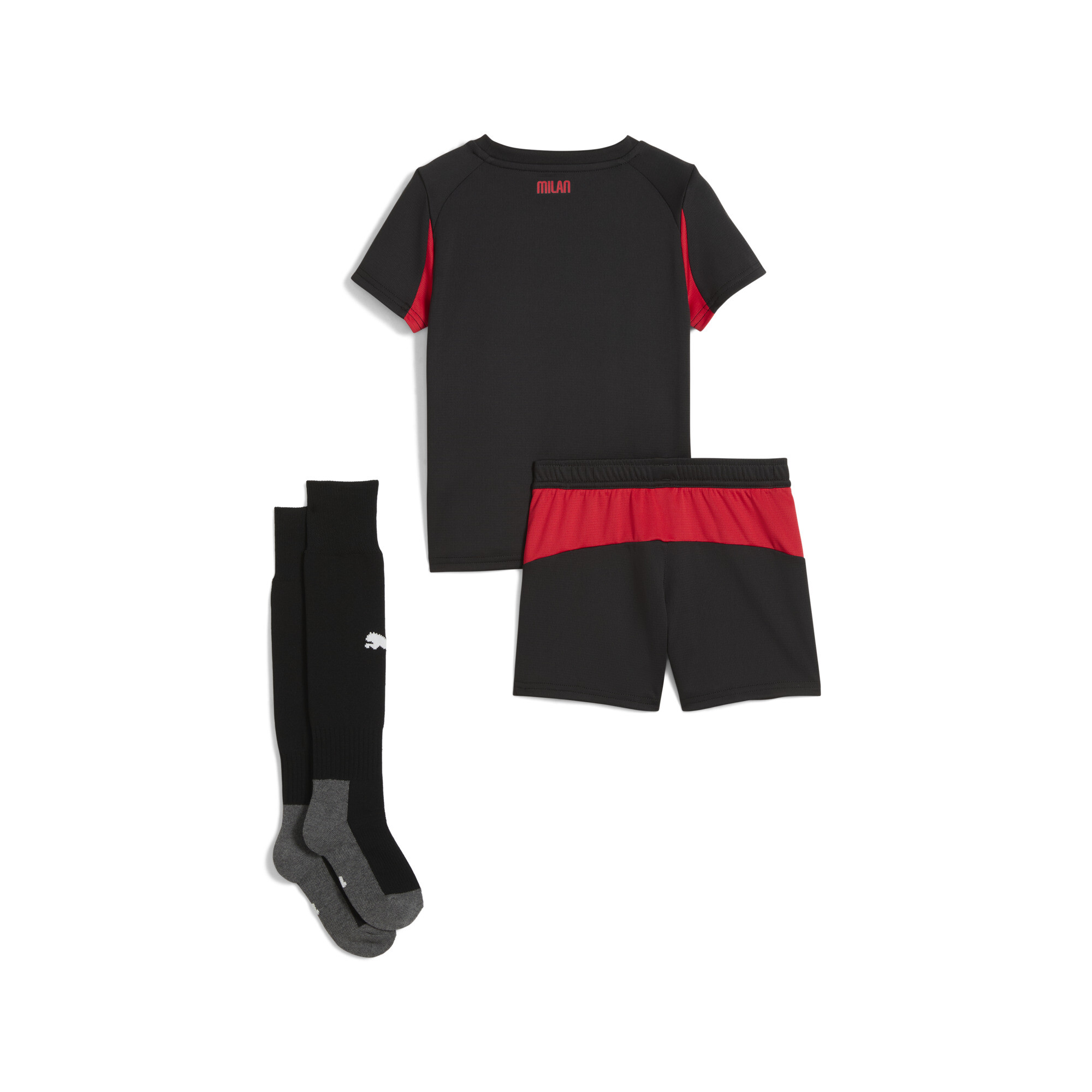 PUMA AC Milan 25/26 mini-thuistenue, Zwart/Rood, Maat 3-4Y thumbnail 2