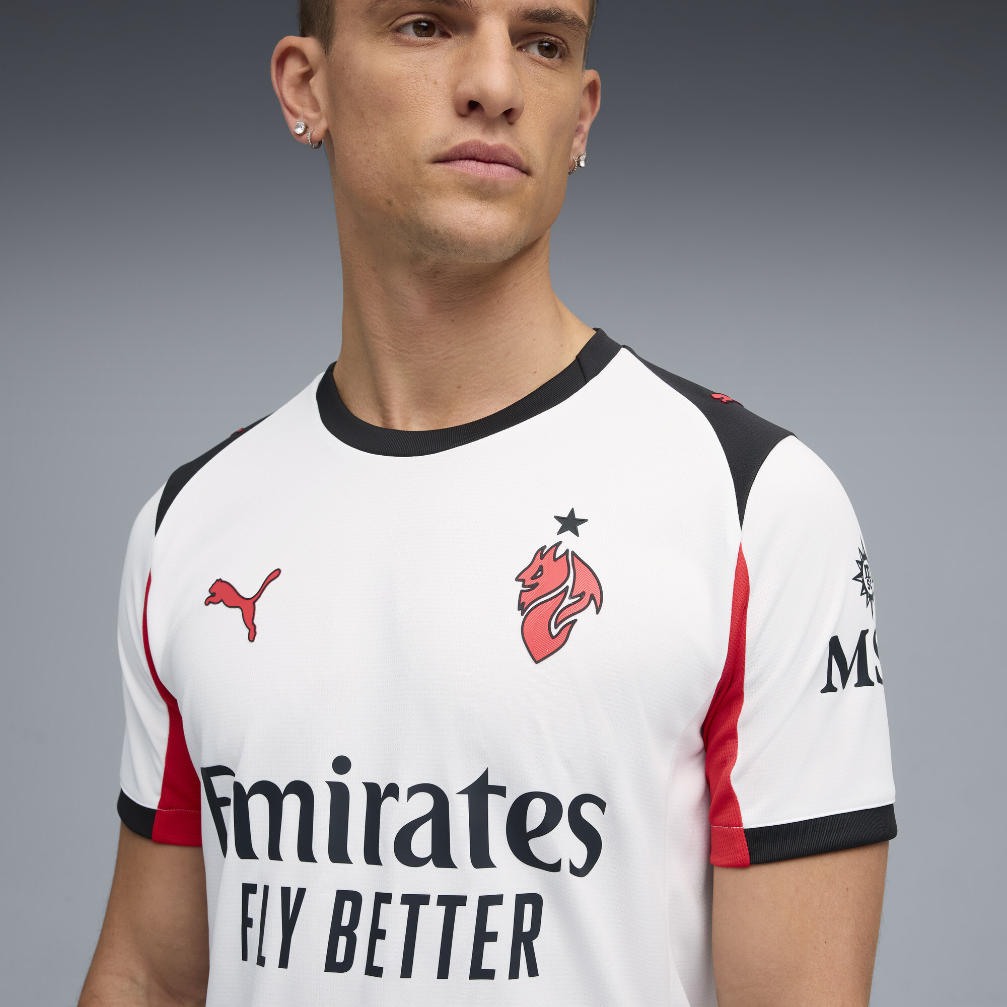 PUMA AC Milan 25/26 uitshirt voor Heren, Rood/Wit, Maat L thumbnail 6