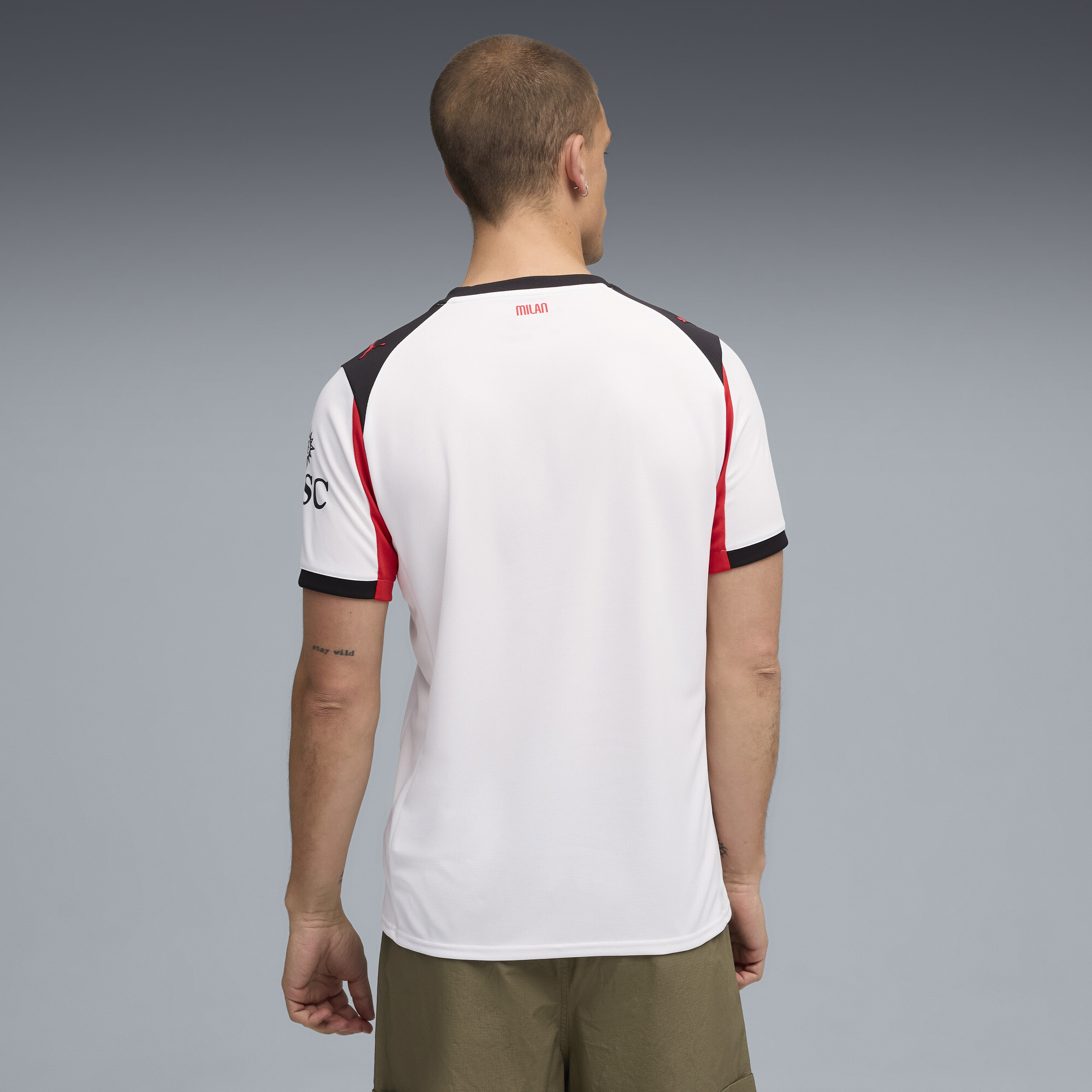PUMA AC Milan 25/26 uitshirt voor Heren, Rood/Wit, Maat L thumbnail 4